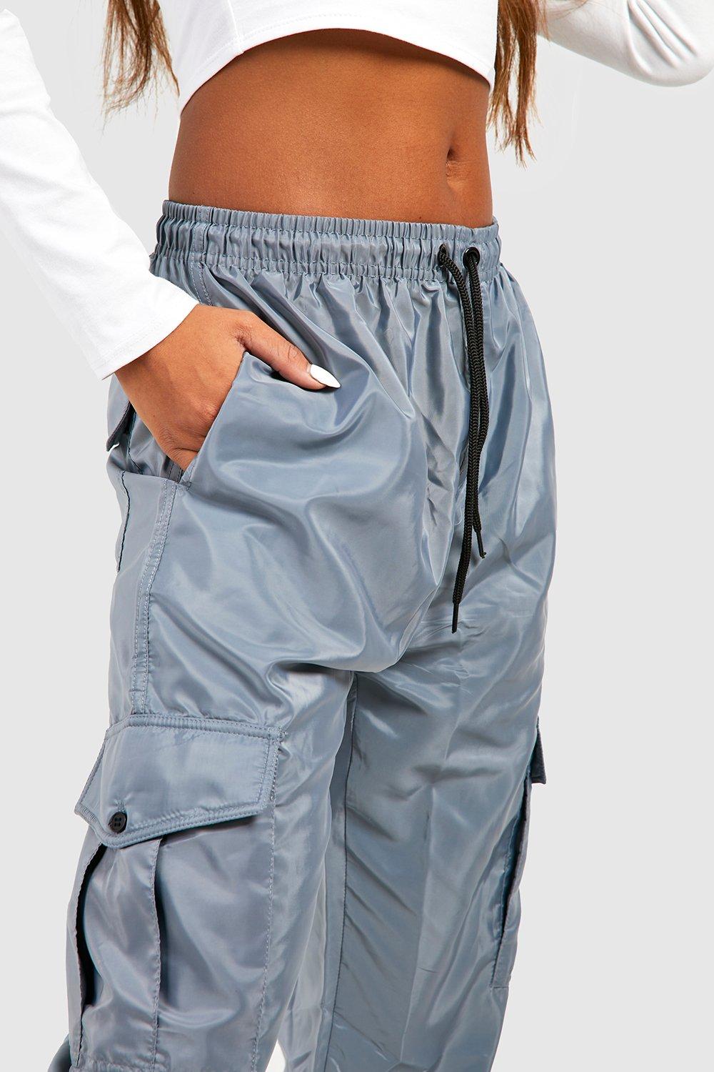 Pale Blue Four Pockets Cargo Joggers