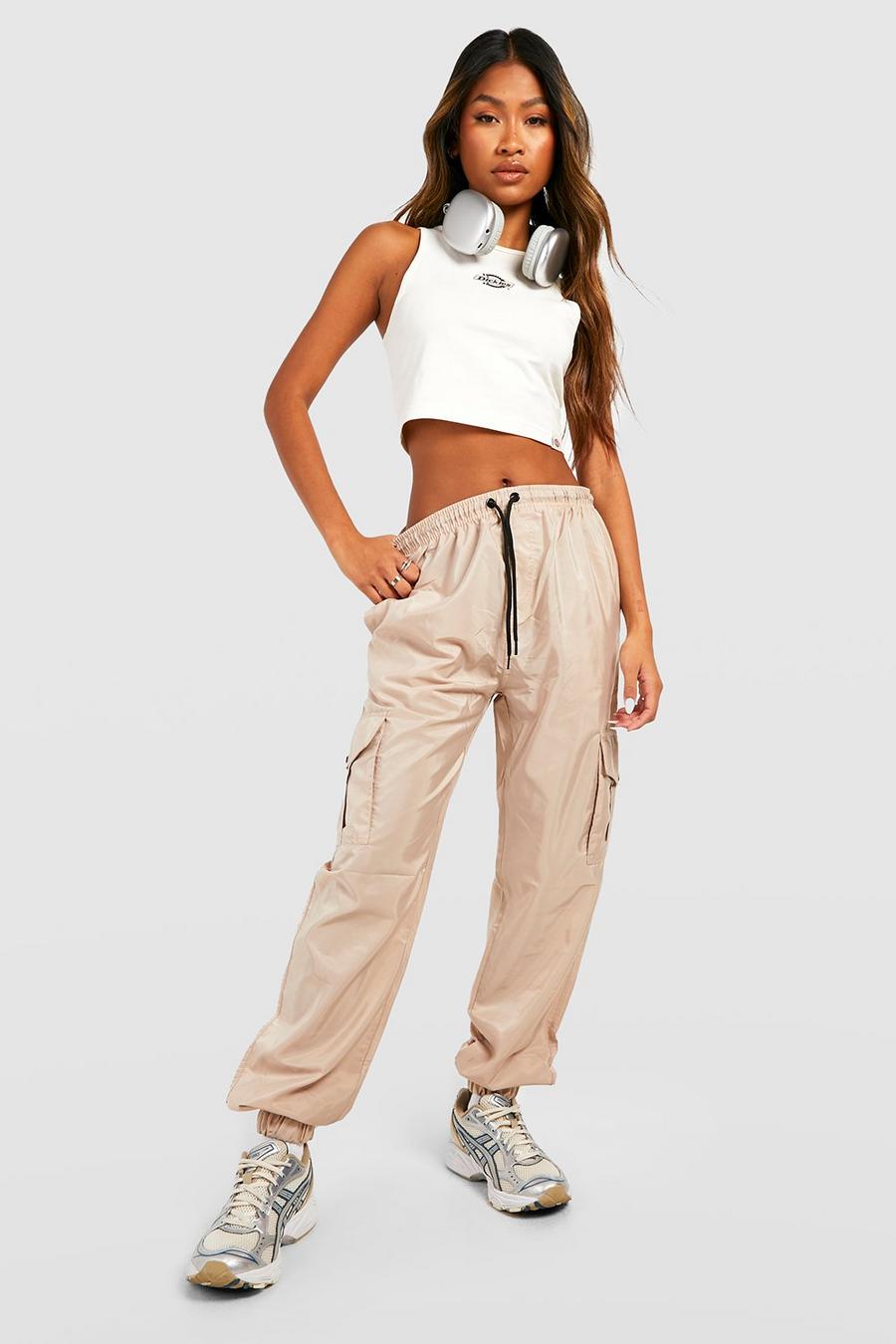 Stone Shell Cargo Joggers image number 1