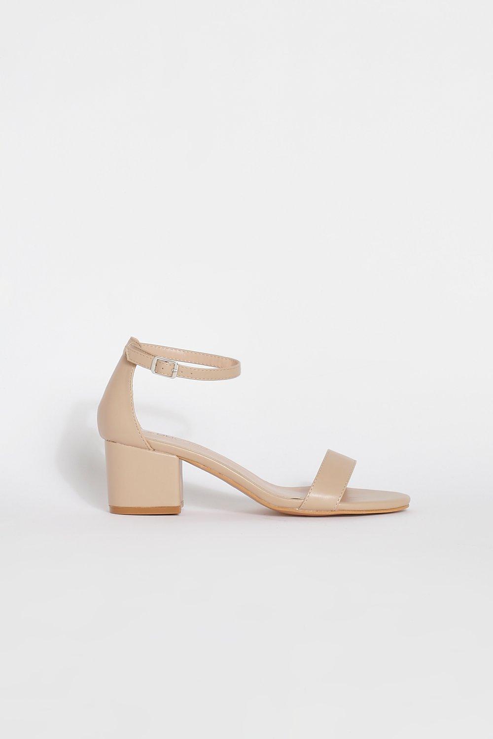 Nude low block heels sale