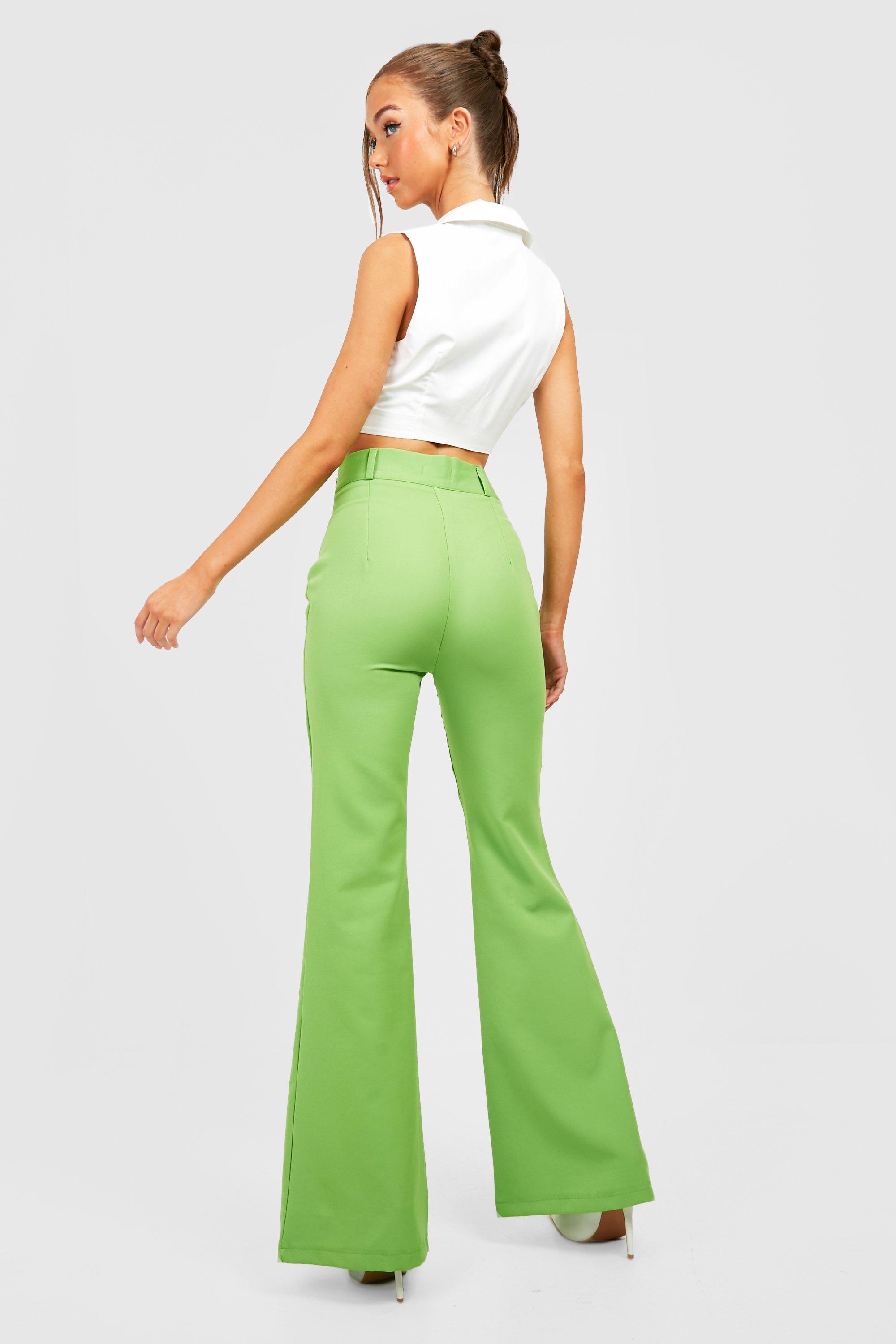 High Waisted Flared Work Pants