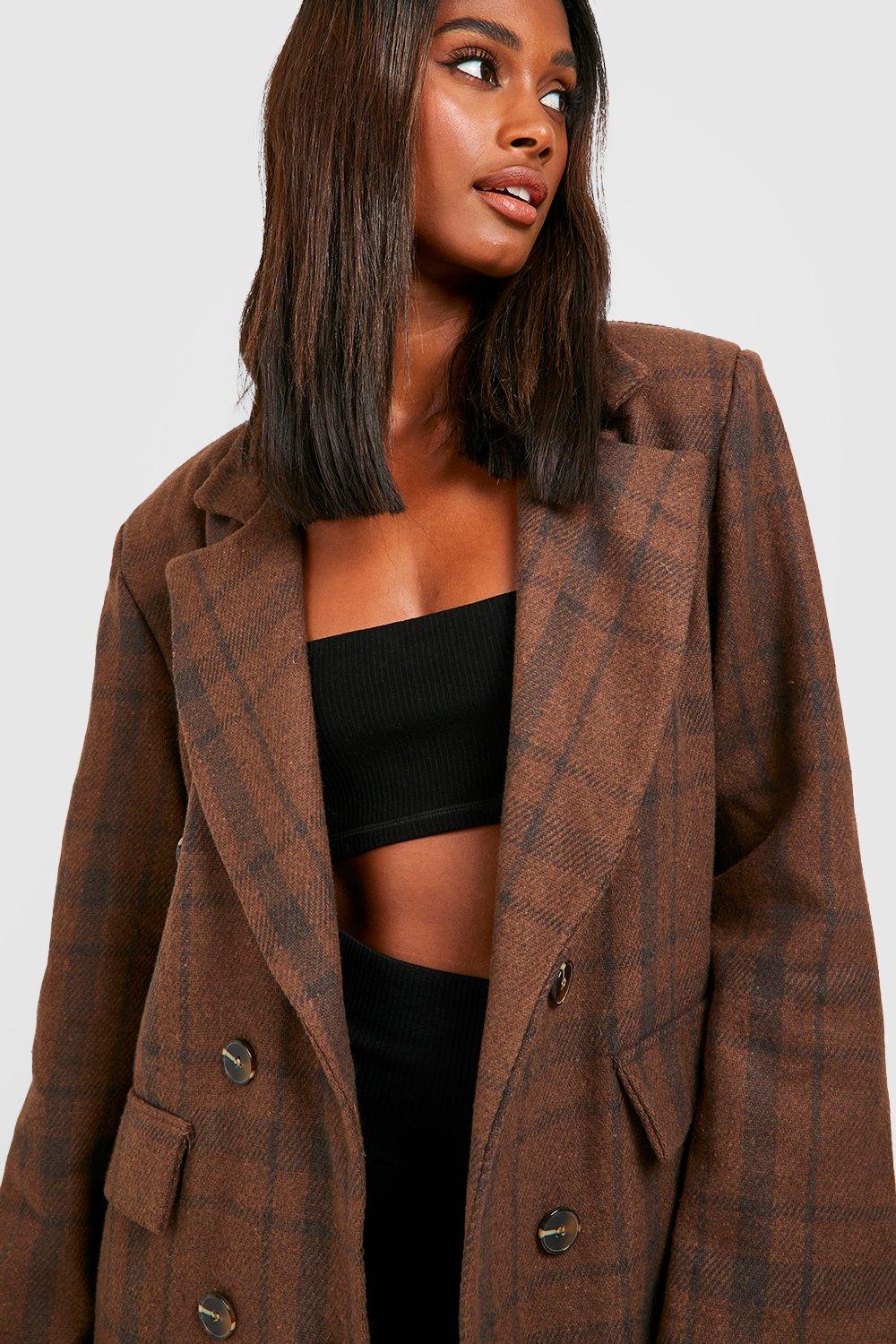 Boohoo check outlet blazer