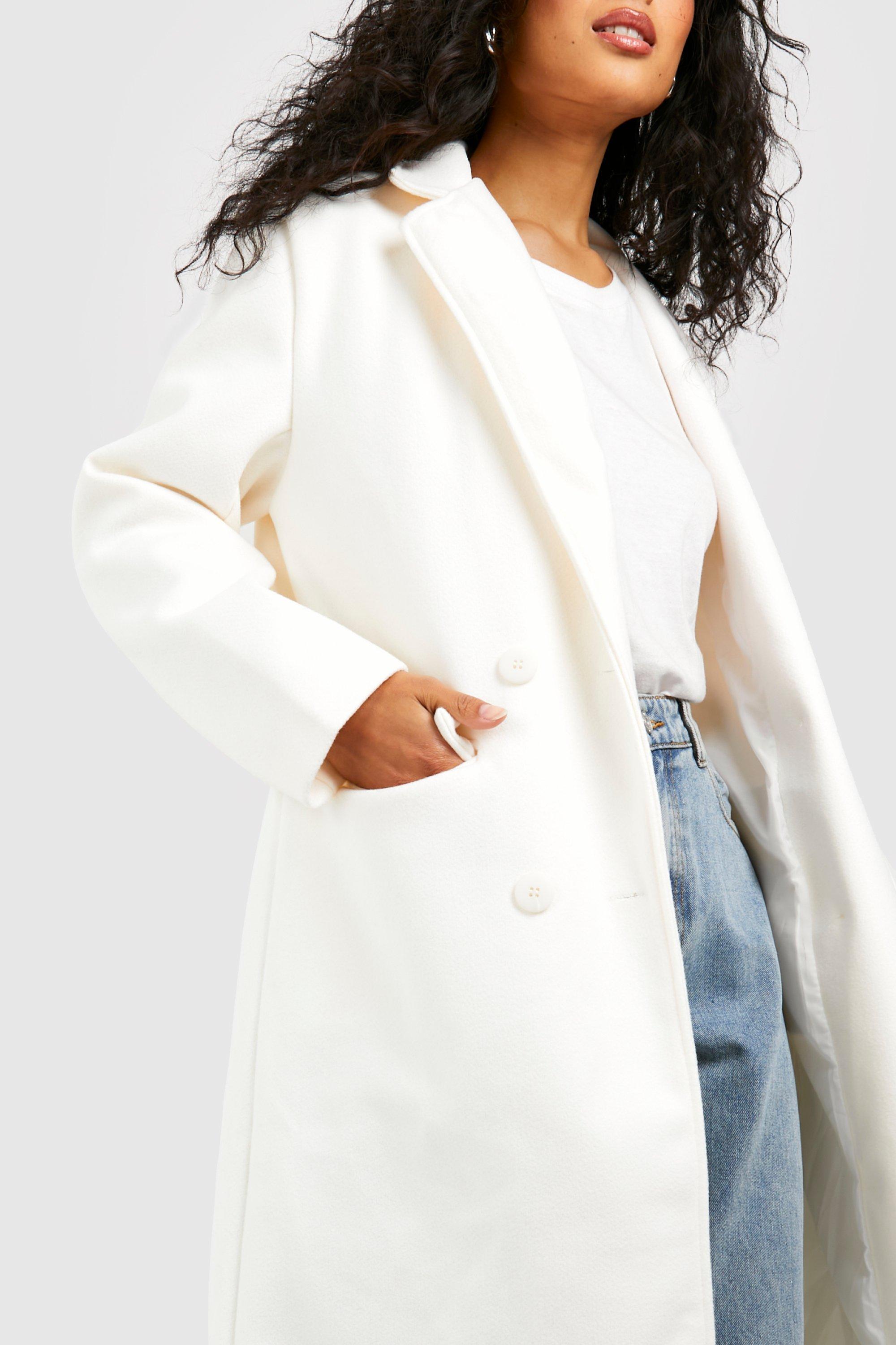 White wool coat on sale womens