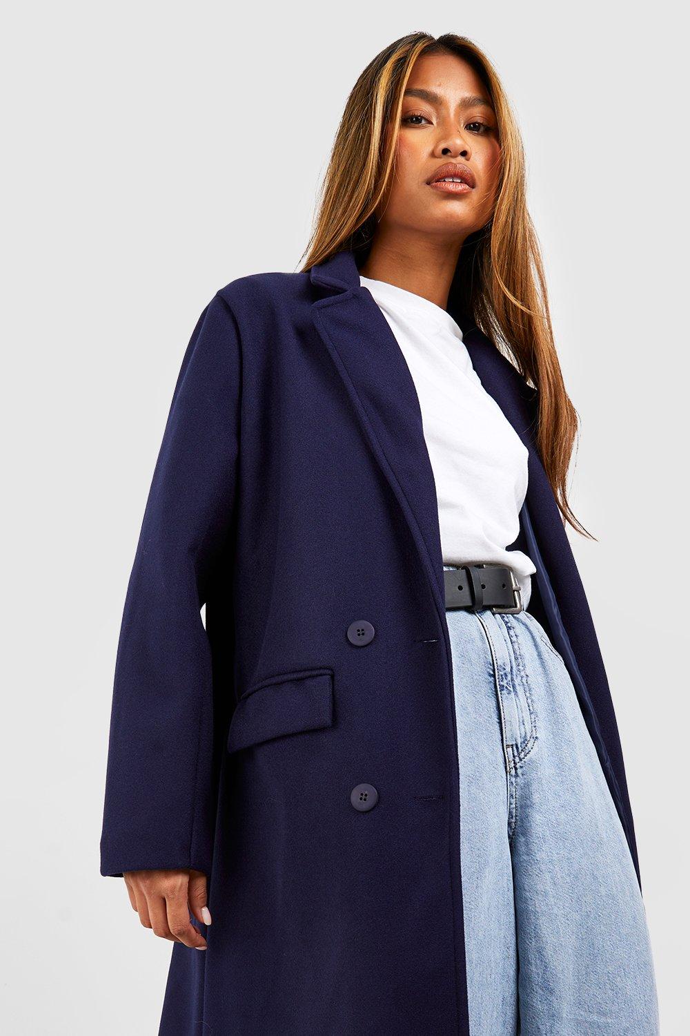 Women's Double Breasted Tailored Coat | Boohoo UK