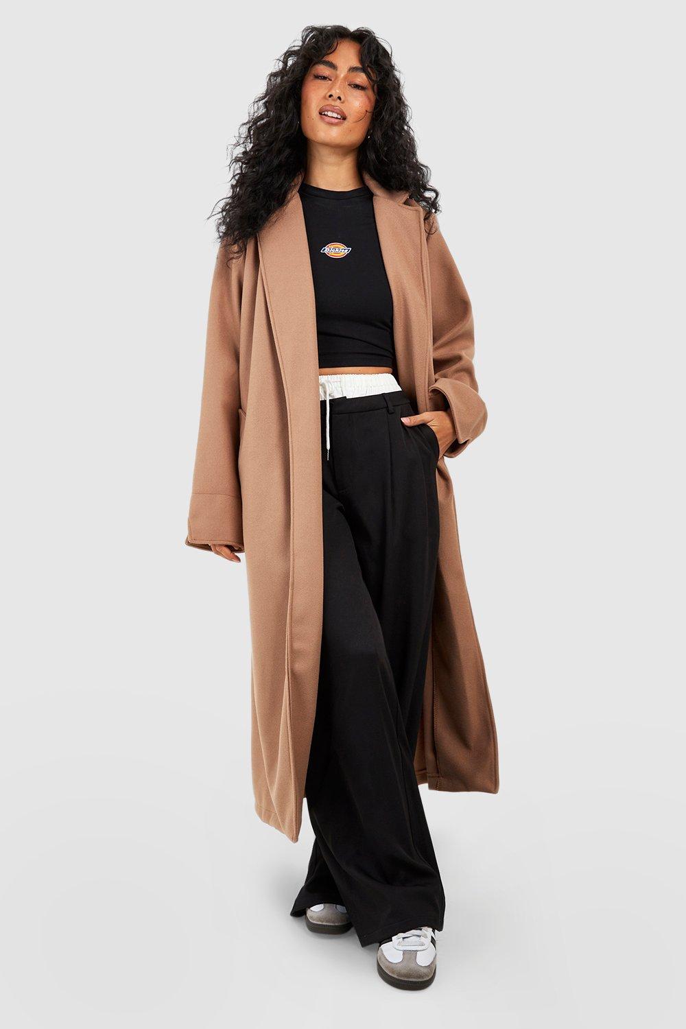 Maxi store belted coat