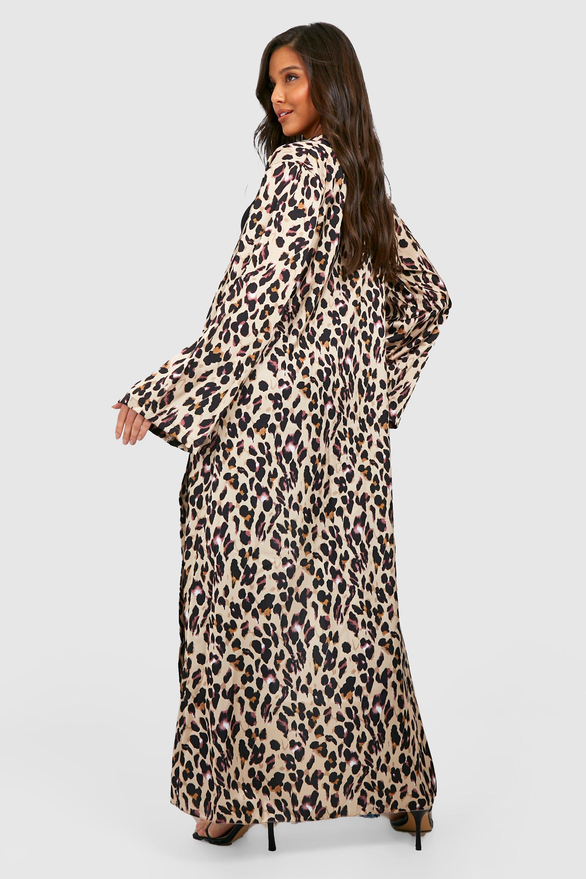 Leopard print maxi on sale kimono