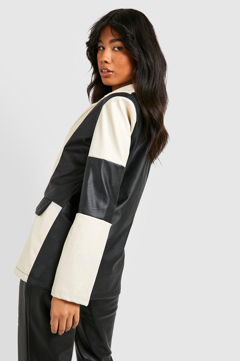 Shoulder Pad Plunge Oversized Blazer