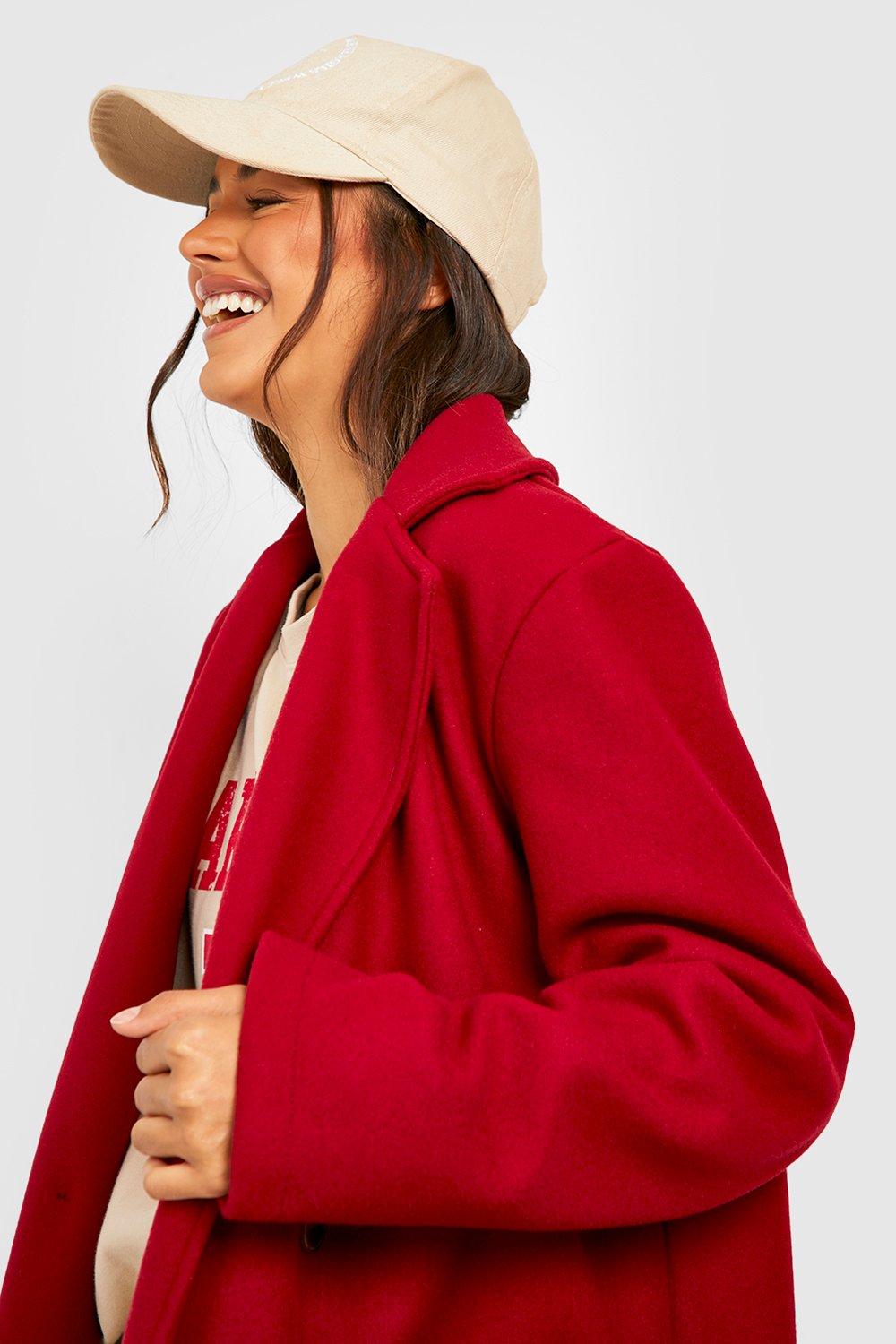 Boohoo hot sale red coat