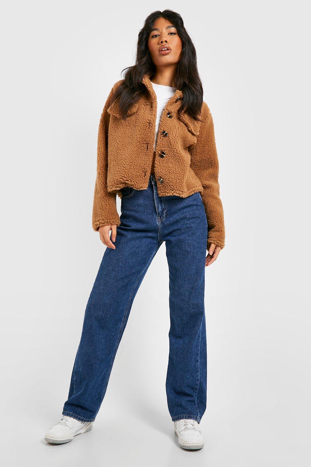 Teddy Faux Fur Trucker Jacket boohoo