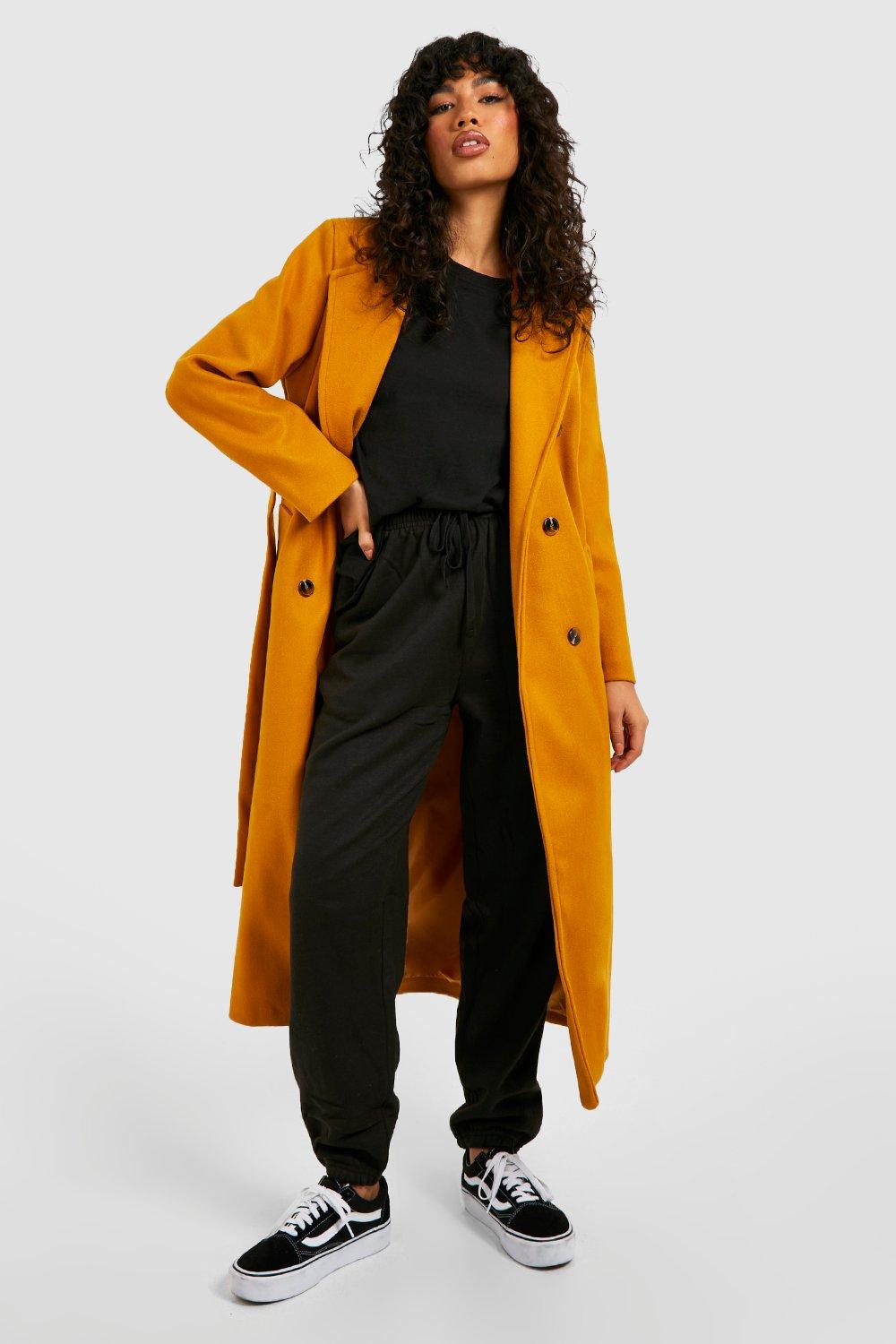 Boohoo yellow coat sale