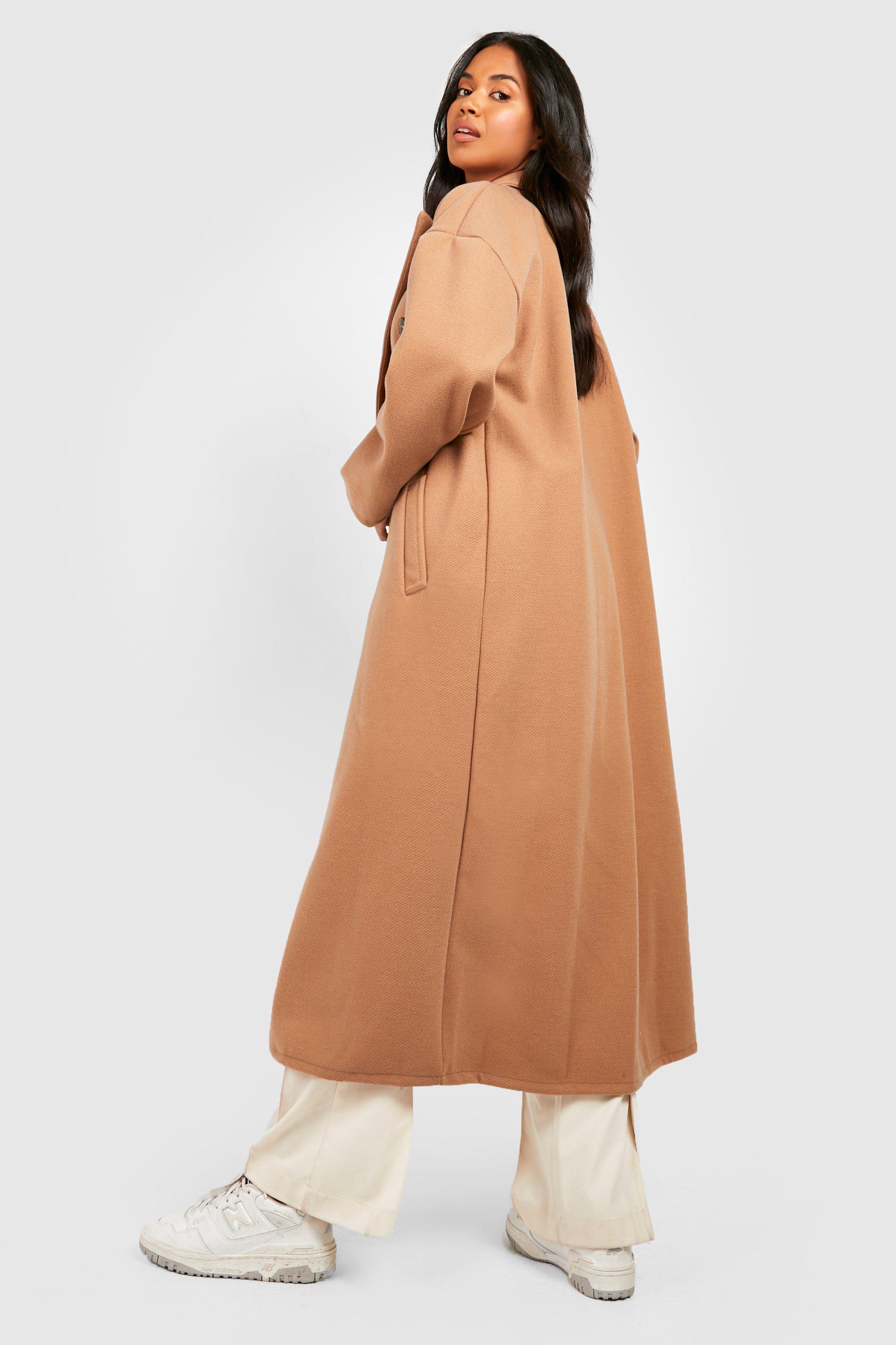 Boohoo wool coat best sale