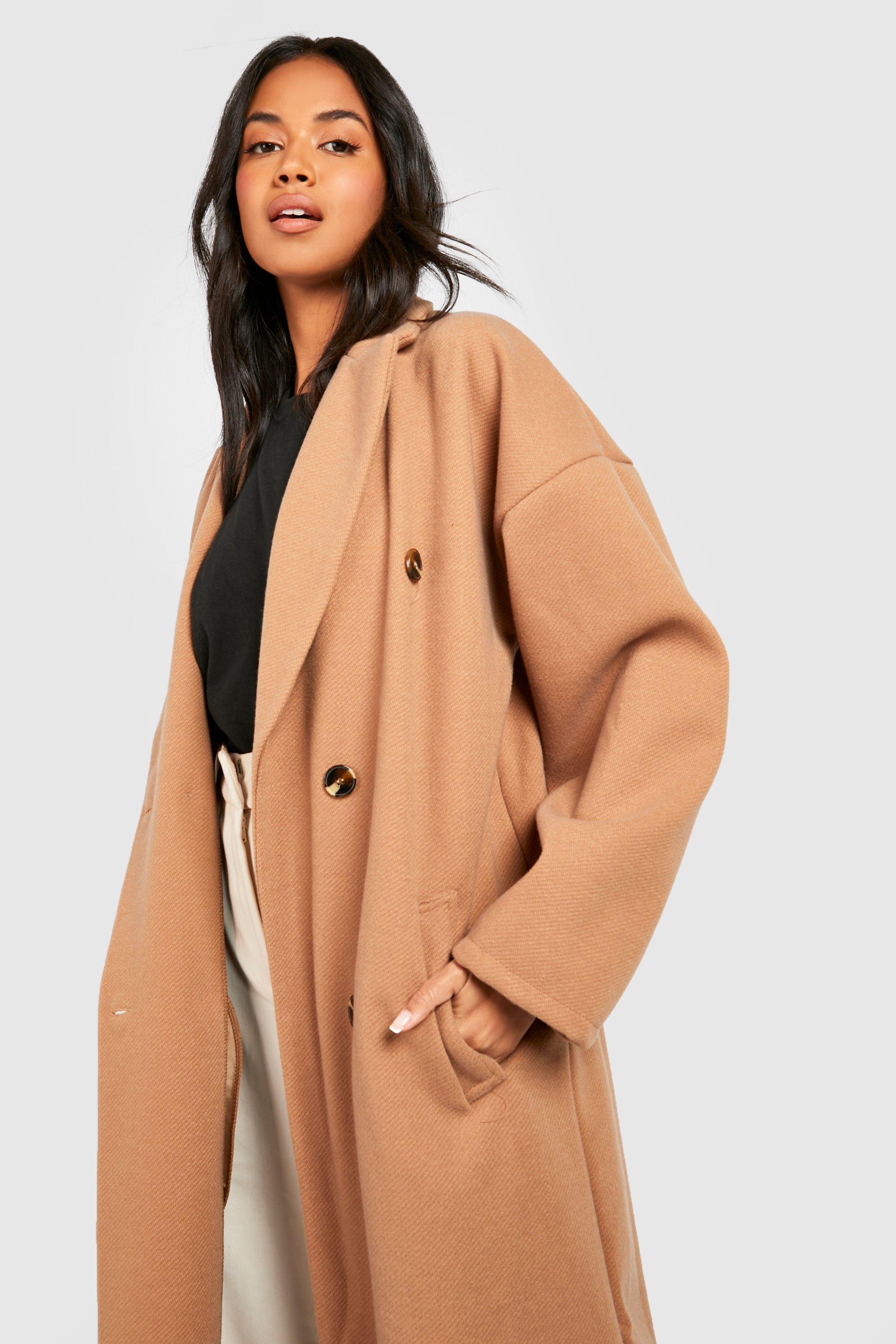 Boohoo oversized coat hotsell