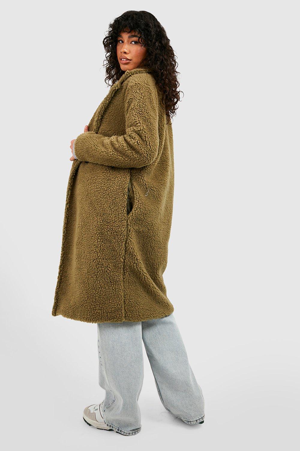 Faux Fur Teddy Coat Birdies Flats  Teddy faux fur coat, Logo knit, Fashion