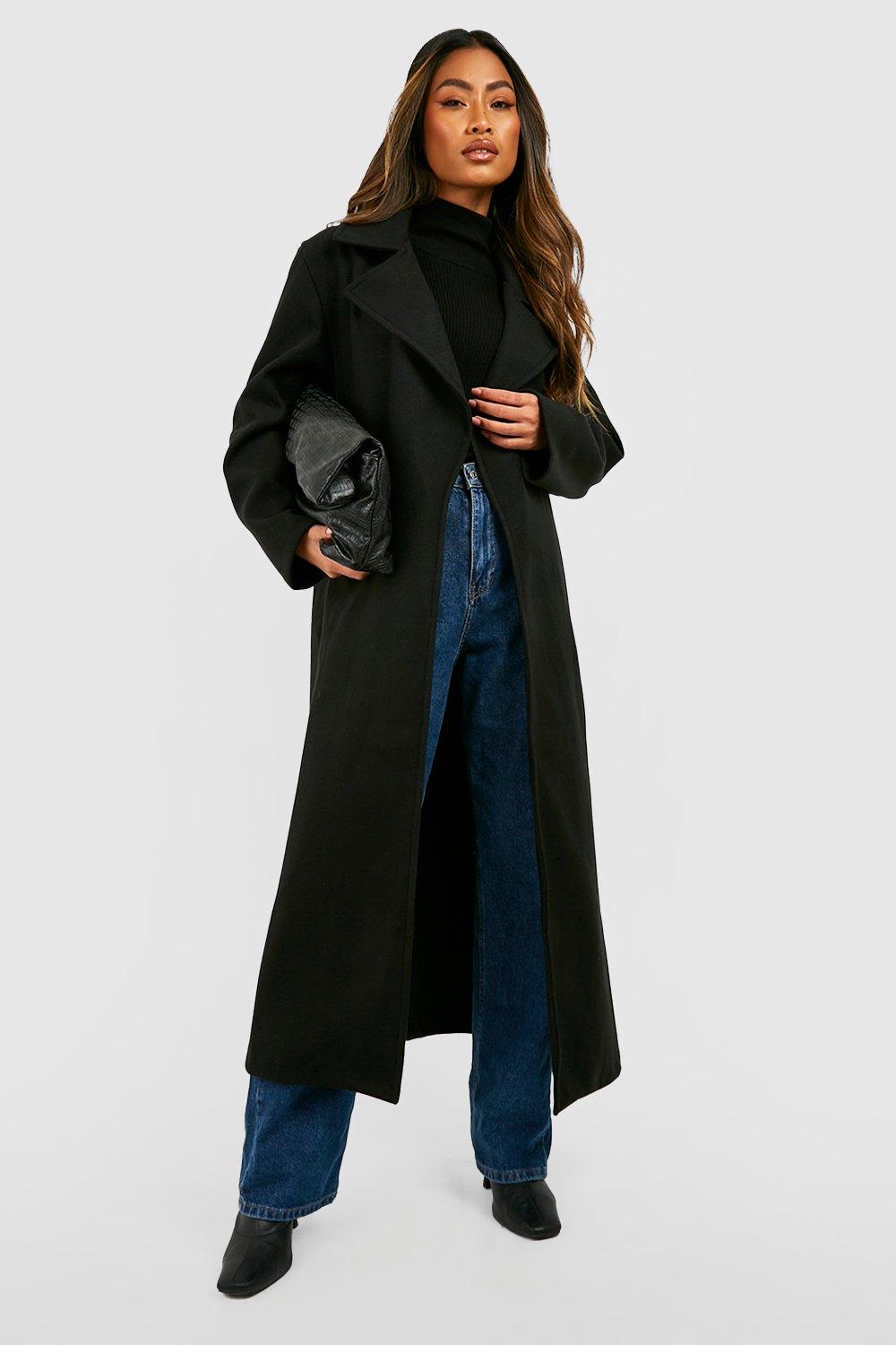 Wool look store coat womens