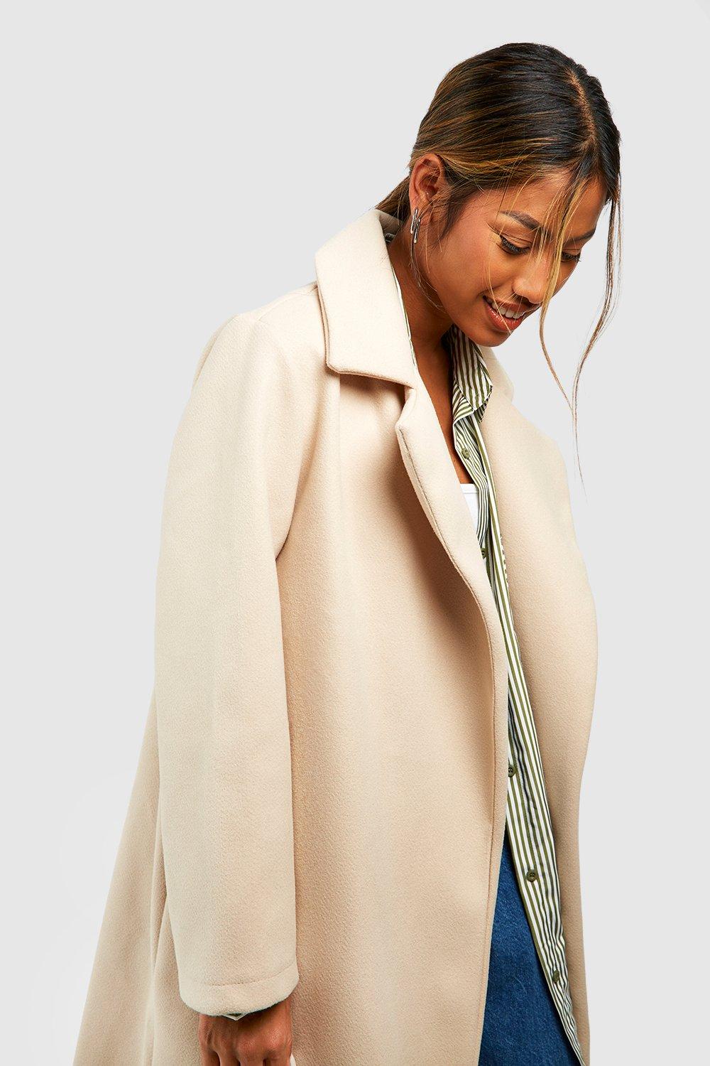 Boohoo wool look on sale coat