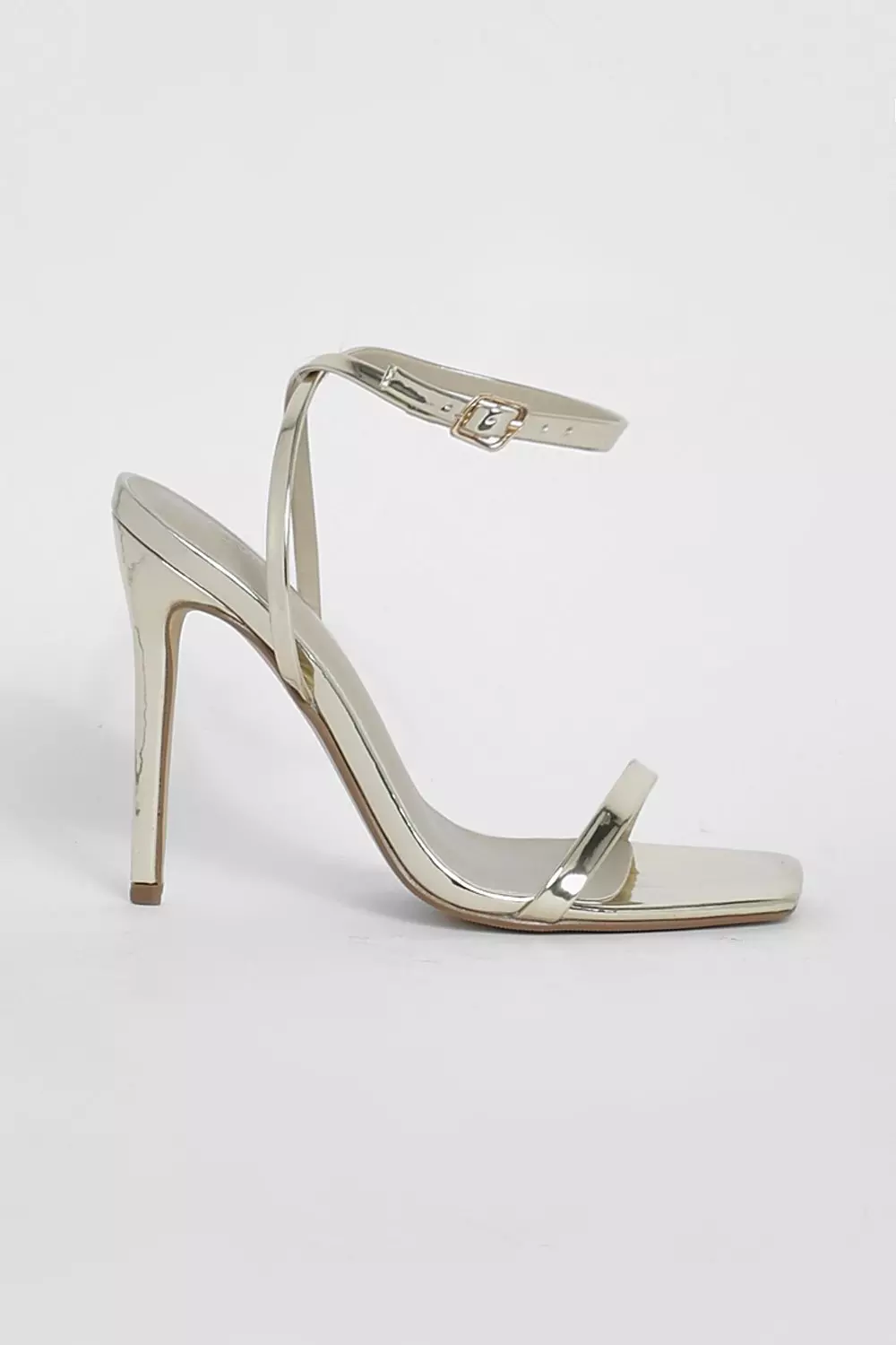 Gold Metallic Barely There Stiletto Heel alternative image