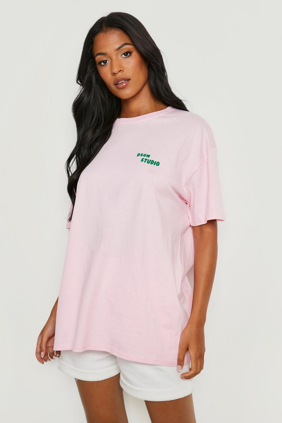 Tall - T-shirt oversize à imprimé Dsgn Studio, Light pink image number 1