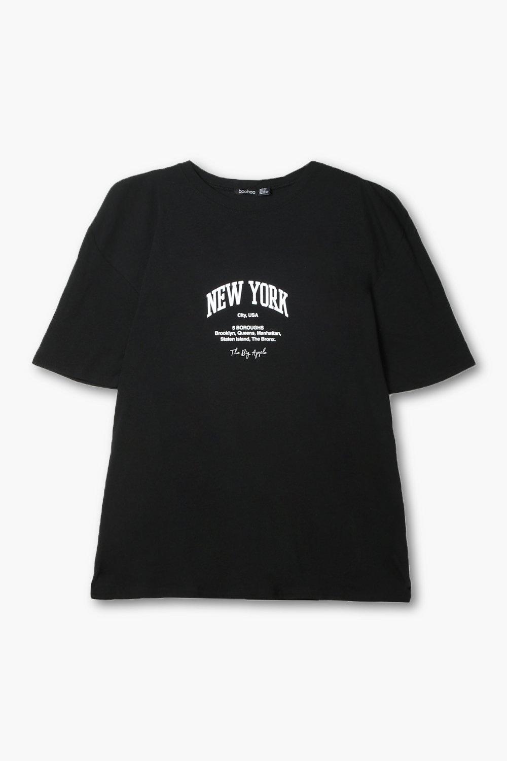 boohoo New York Oversized Tee - Women's Printed T-shirts