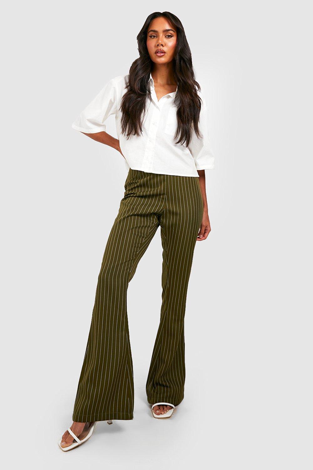 High-waisted pinstripe pants at Kiki's Stocksale