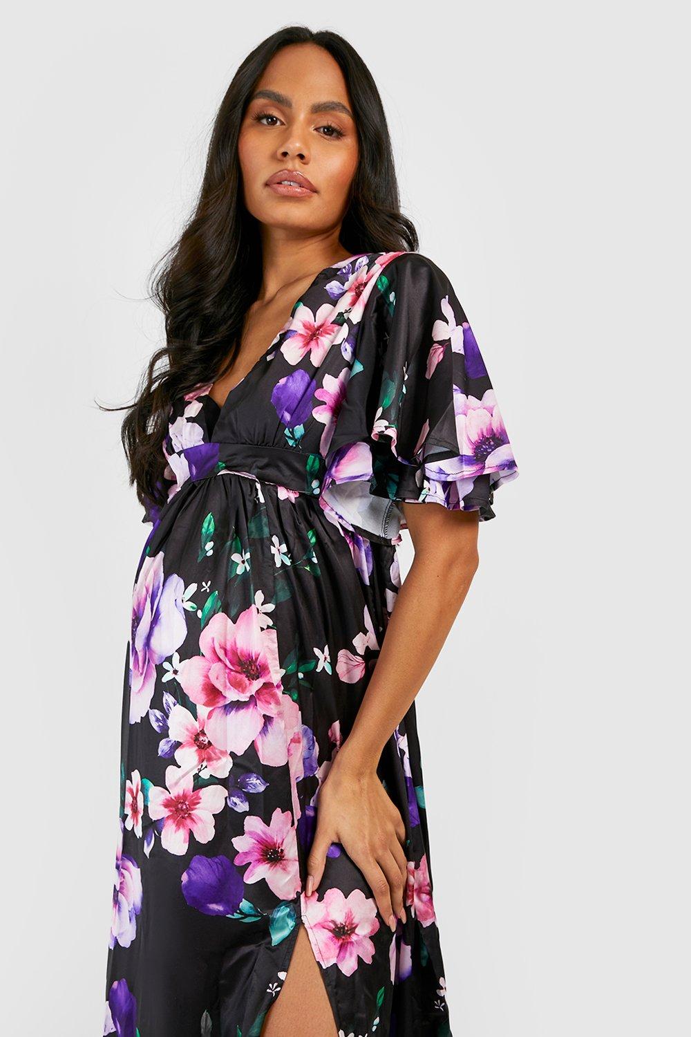 Floral maternity clearance maxi