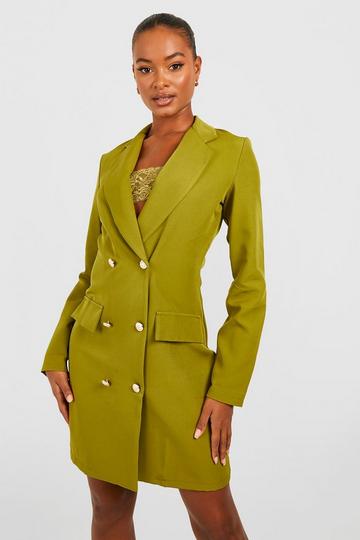 Lime Green Tall Lace Insert Blazer Dress