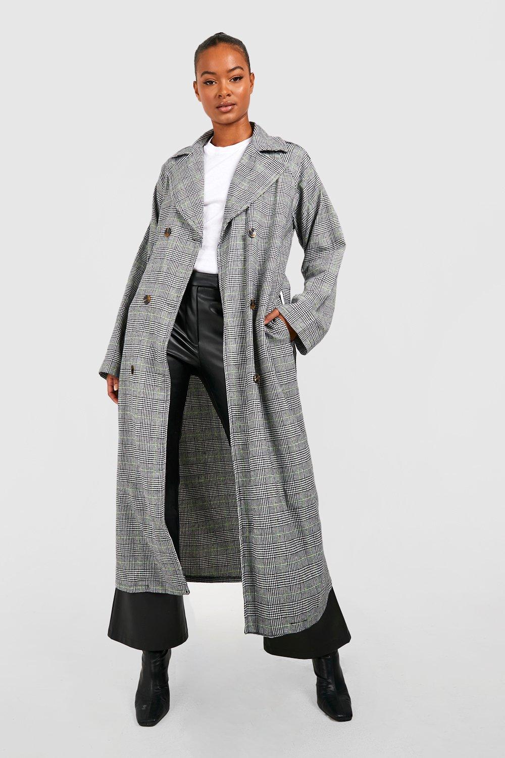 Flannel trench coat clearance