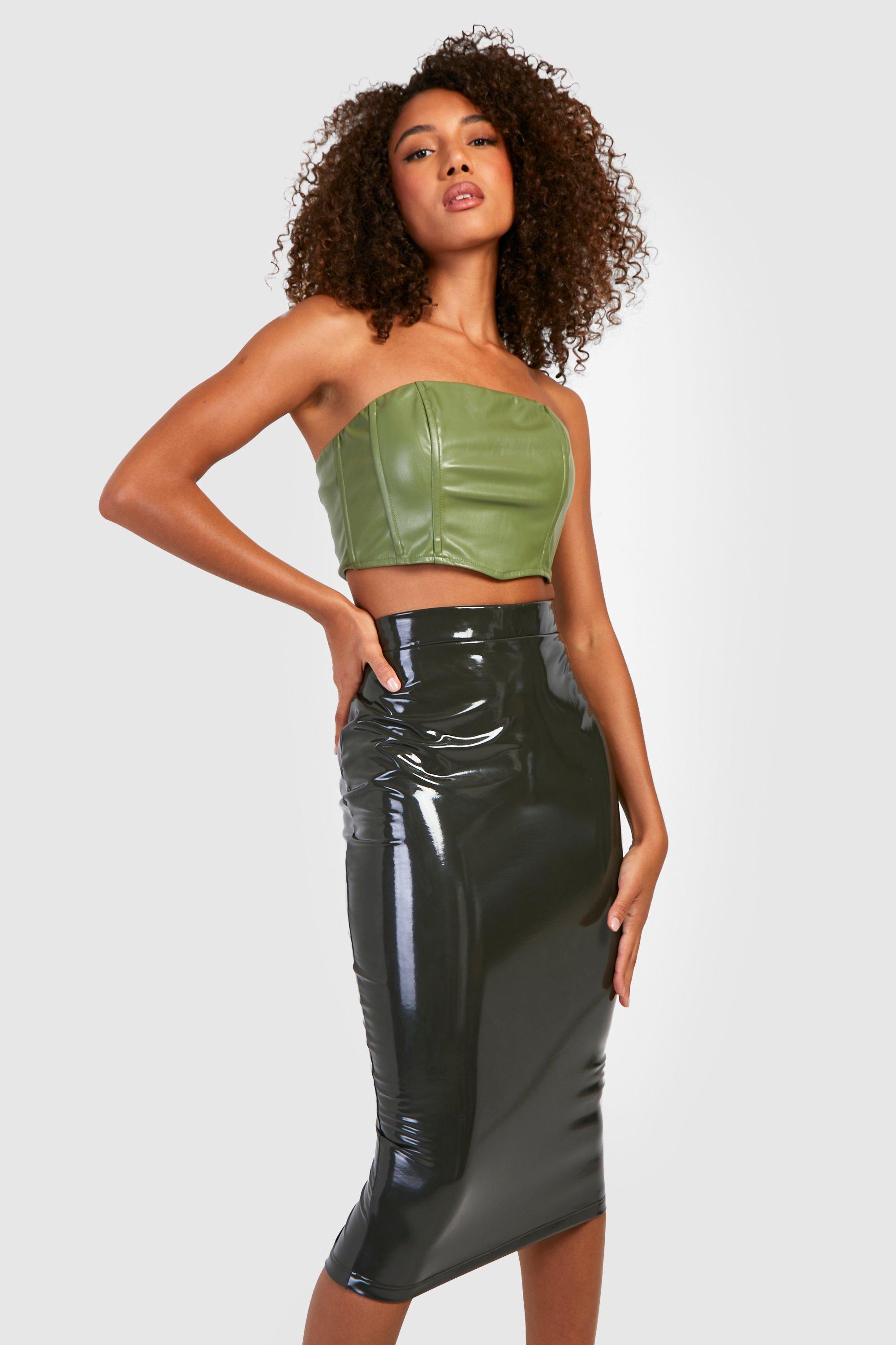 Vinyl 2025 skirt boohoo