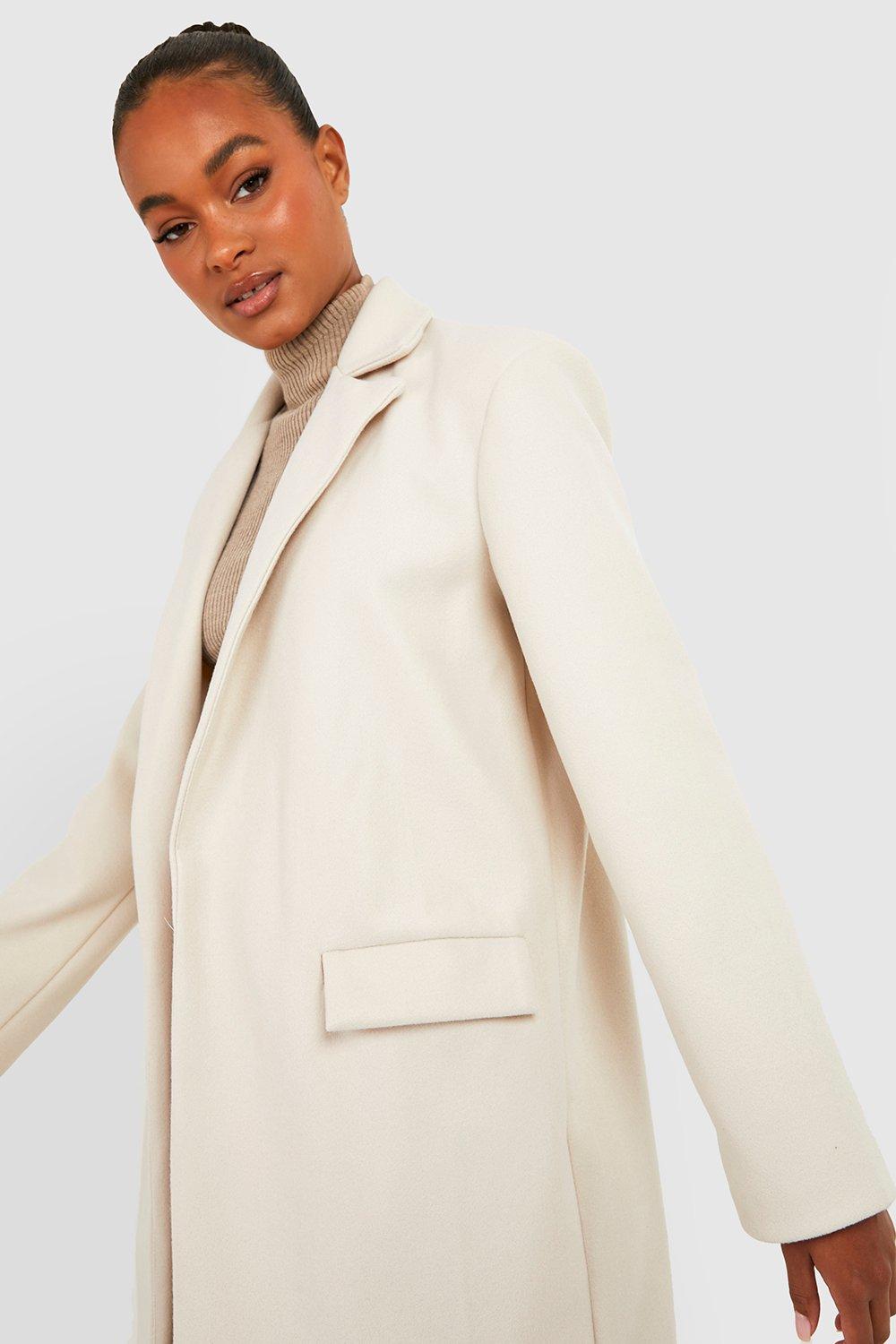 Ladies cream wool sales coat