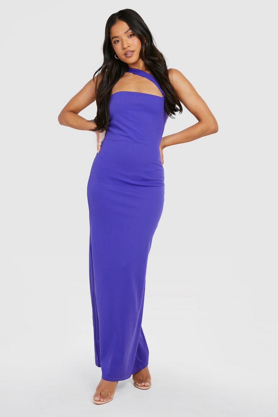 Women's Petite Asymmetric Strap Bandeau Maxi Dress | Boohoo UK