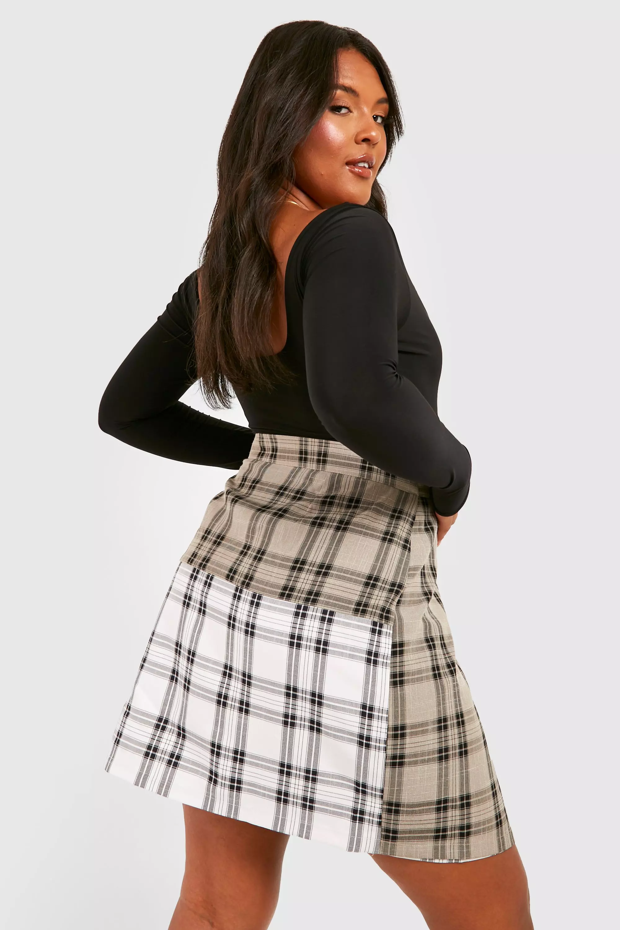 Check wrap 2024 midi skirt