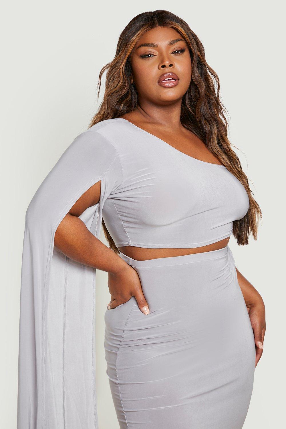 Plus Cape Detail Maxi Skirt Co ord boohoo NZ