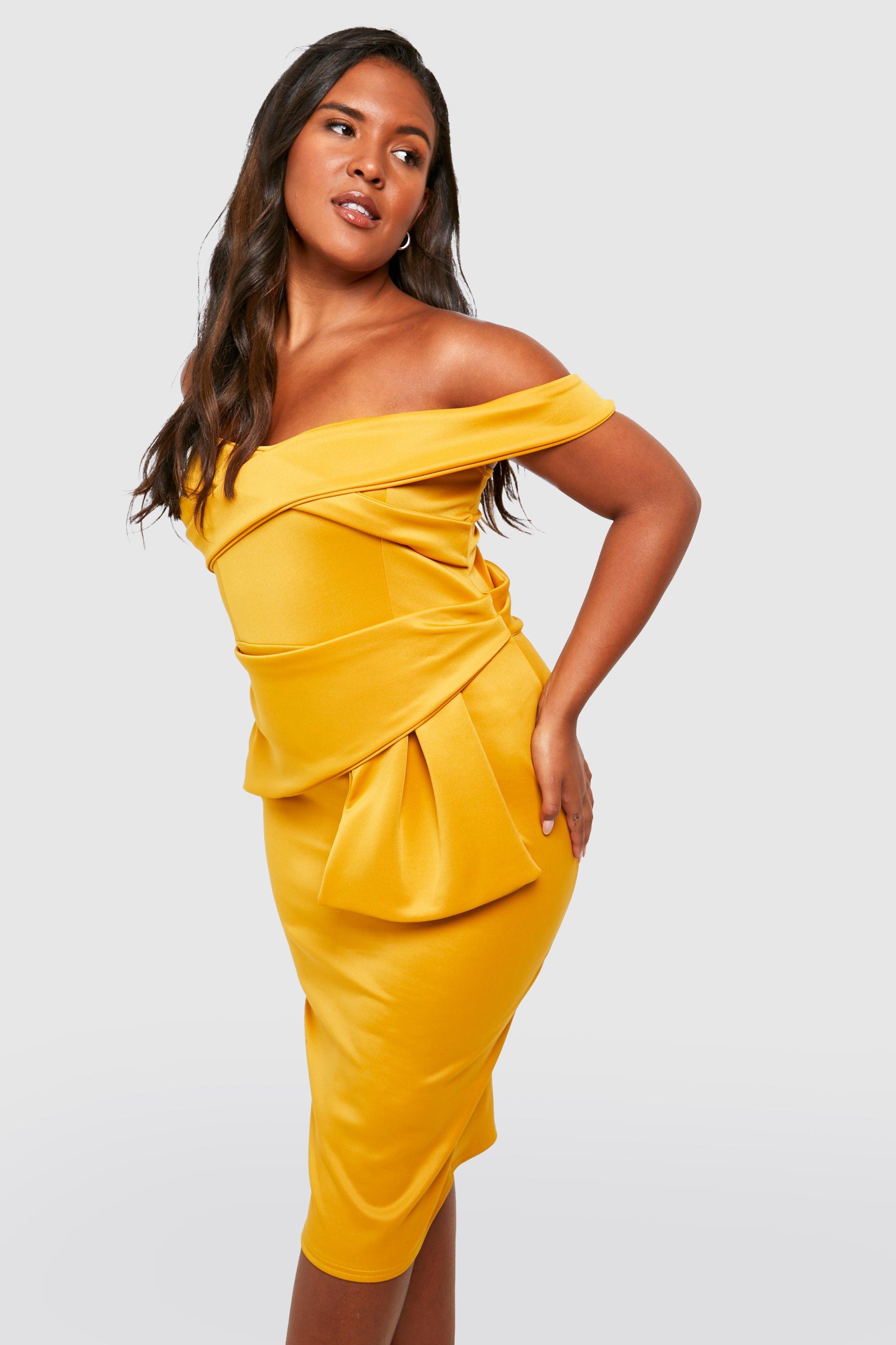 Plus Scuba Off Shoulder Dress | boohoo