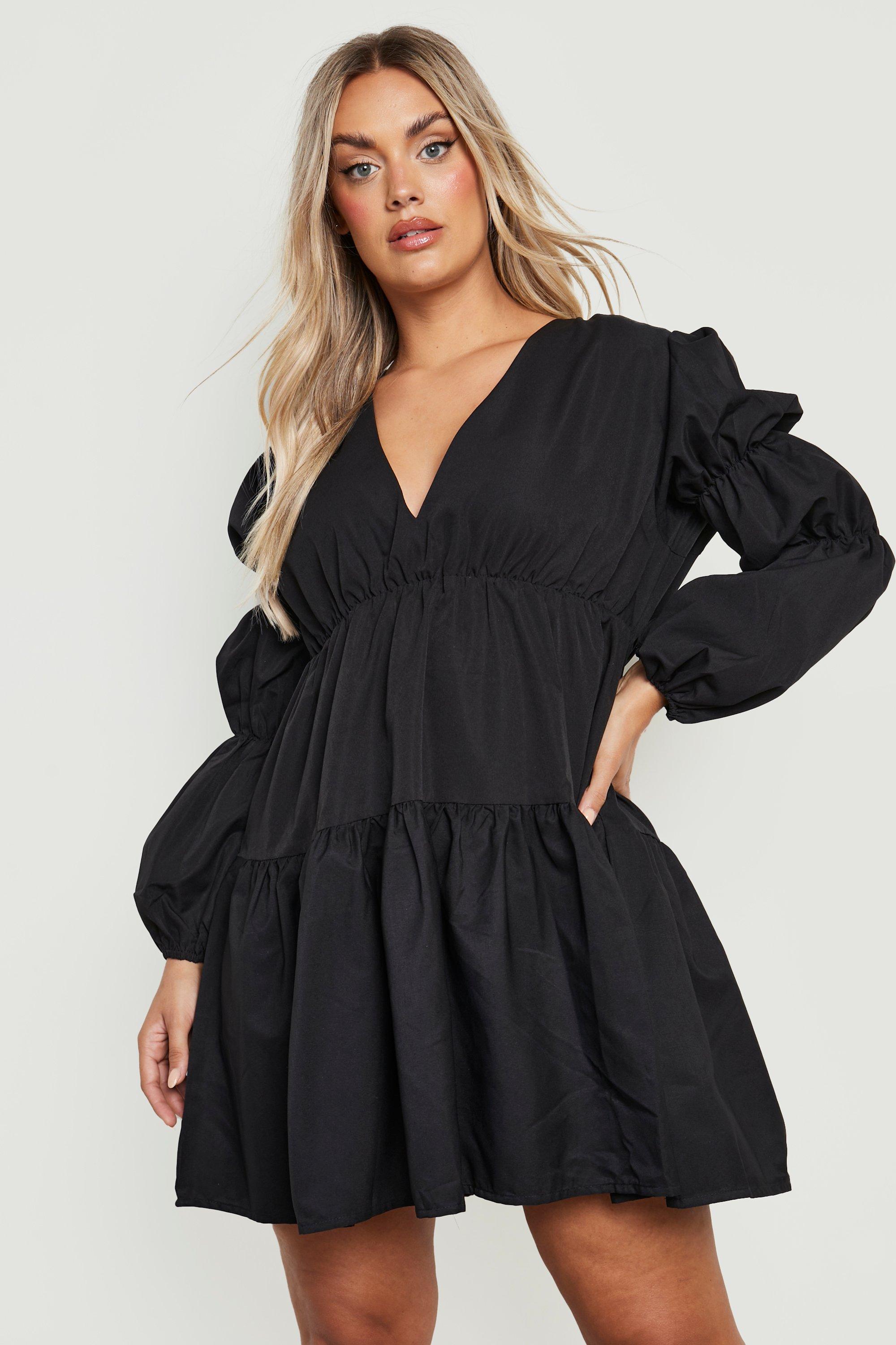 Boohoo v neck on sale dress