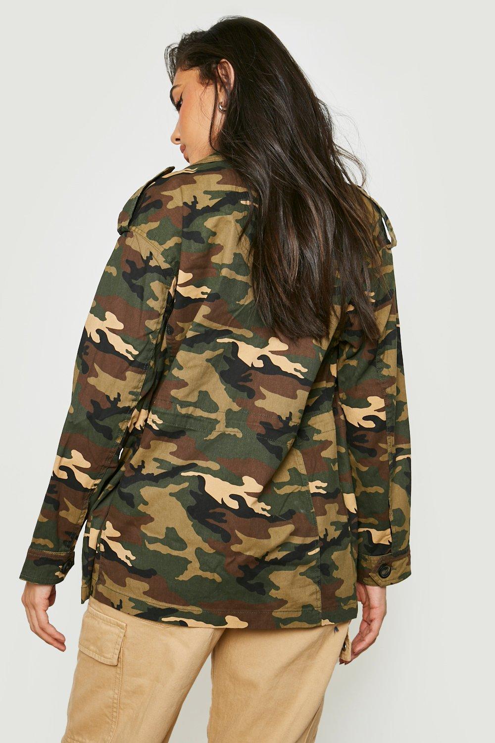 Dark Khaki Camouflage Utility Jacket