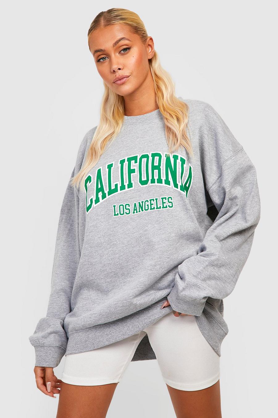 California Slogan Oversized Sweater