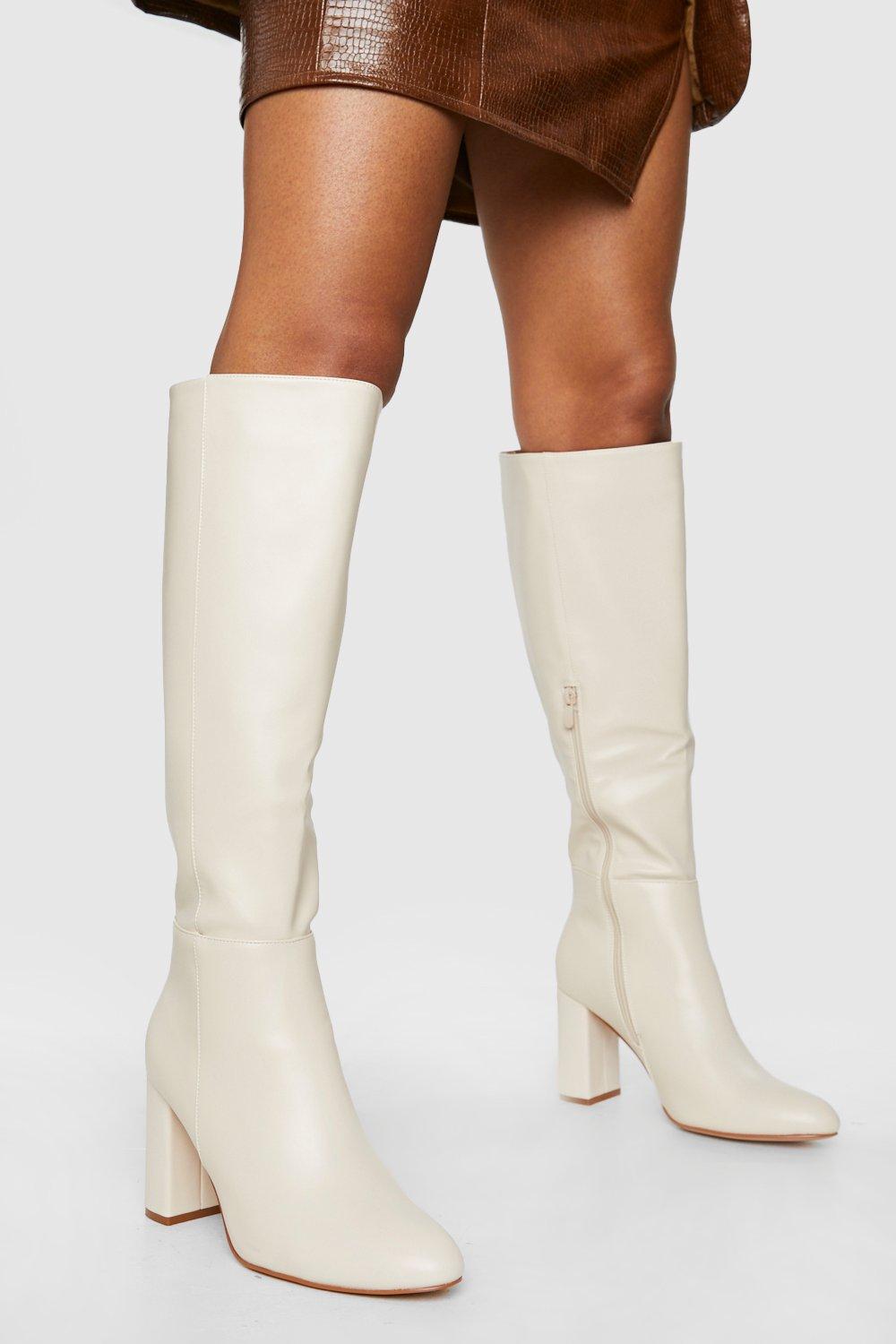 Pull on cheap knee boots