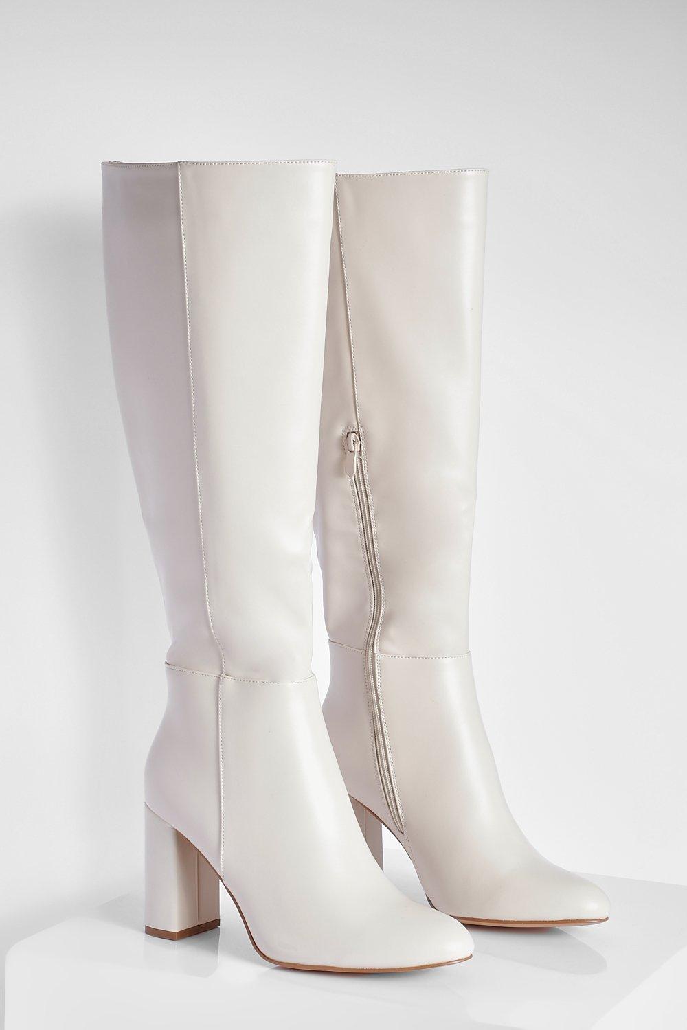 White clearance boots boohoo