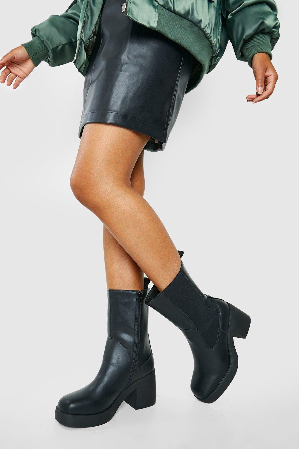 Abound vivian block heel chelsea clearance boot