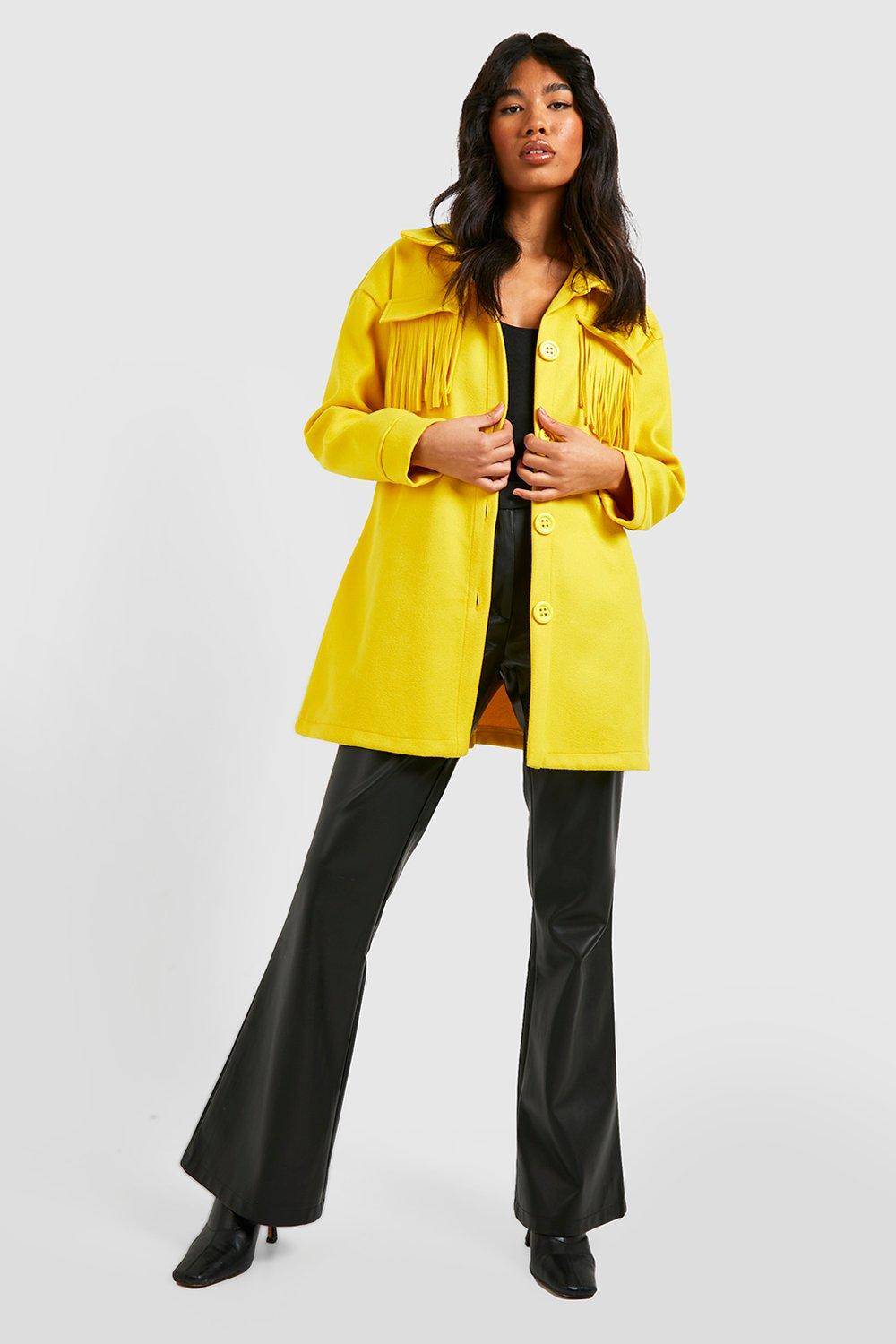 Boohoo yellow clearance raincoat