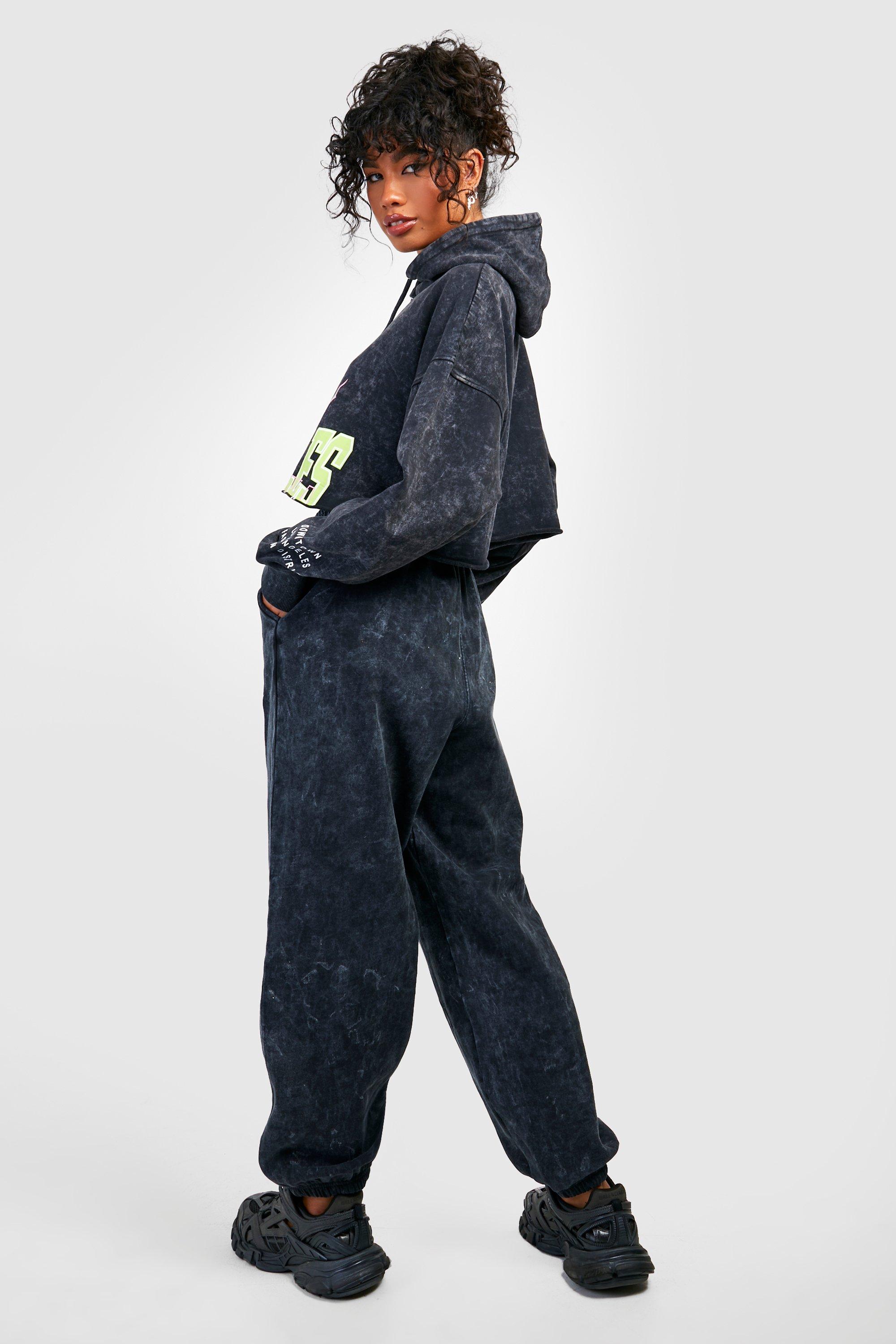 boohoo acid wash joggers