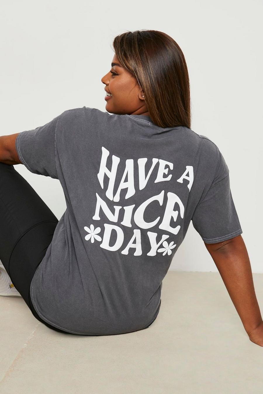 Charcoal Plus Have A Nice Day Graphic T-Shirt image number 1