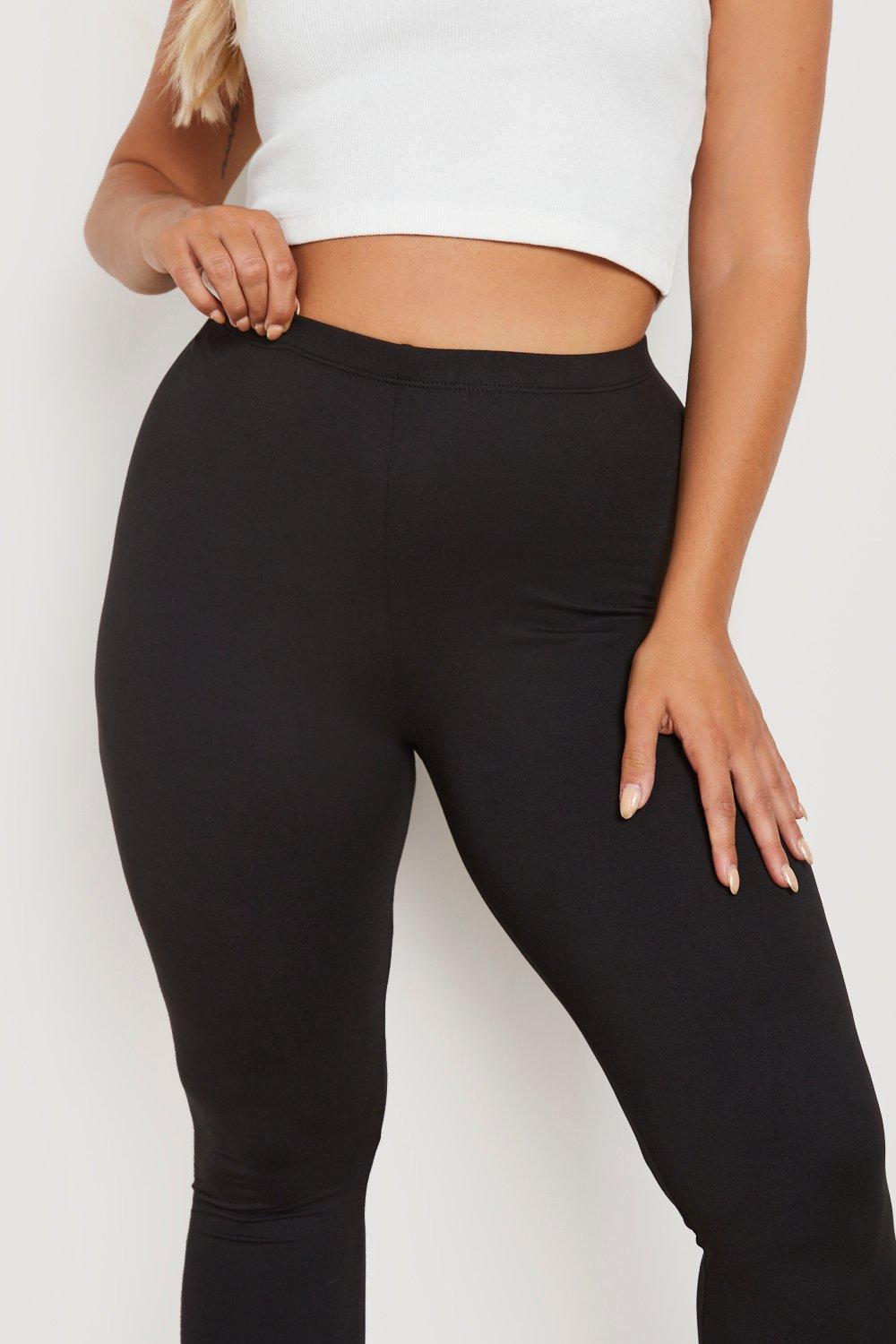 Plus Basic Cotton Mix Leggings