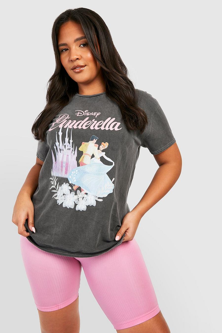 Grande taille - T-shirt à imprimé Cinderella, Charcoal gris