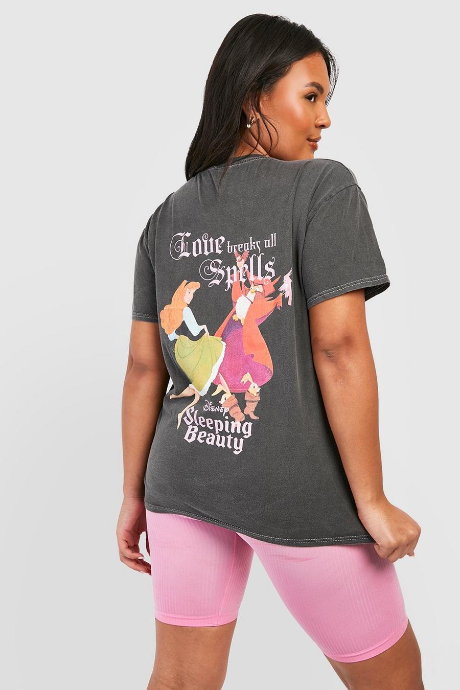 Charcoal Plus Sleeping Beauty Back Graphic T-Shirt image number 1