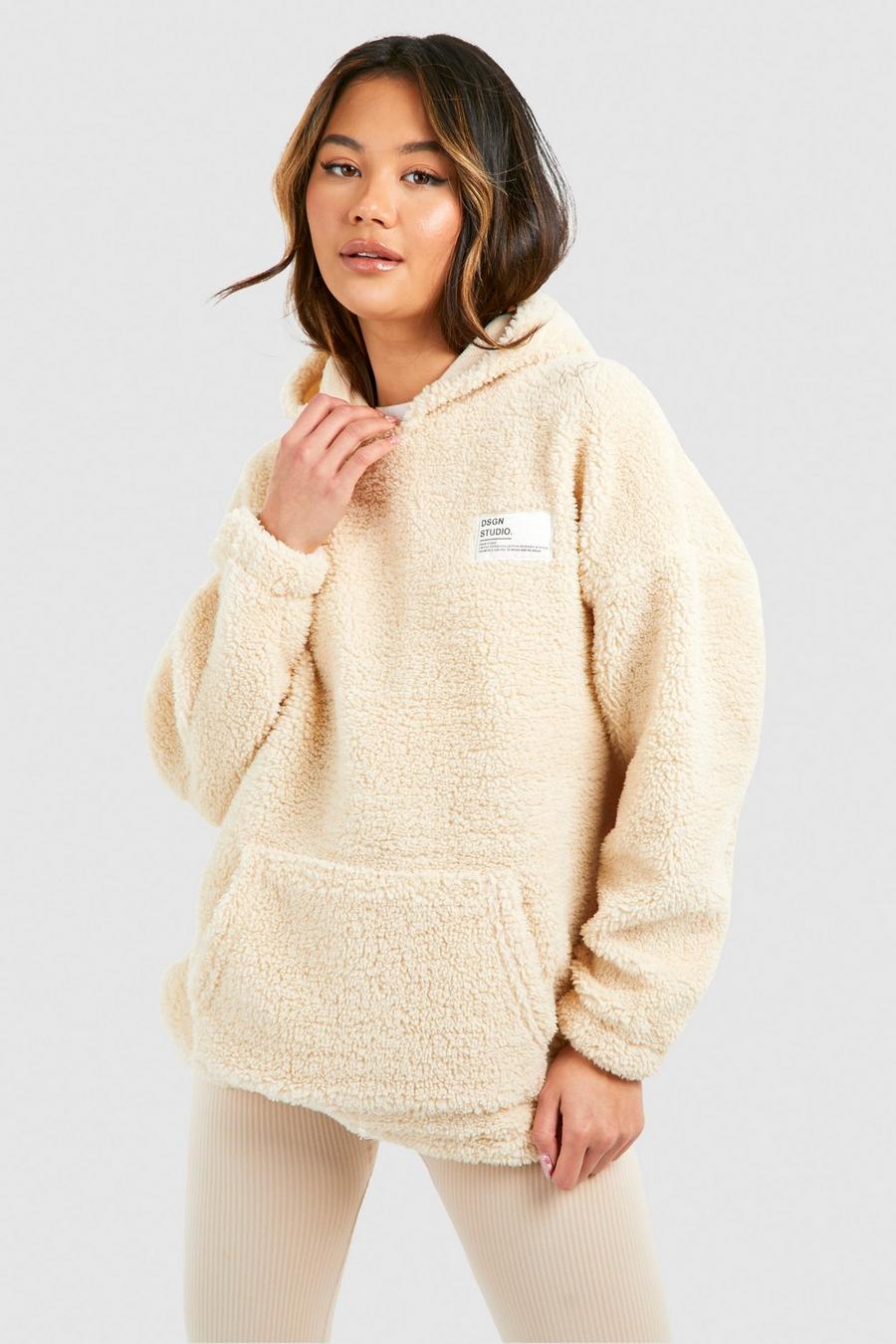 Stone Premium Oversize hoodie i teddy image number 1