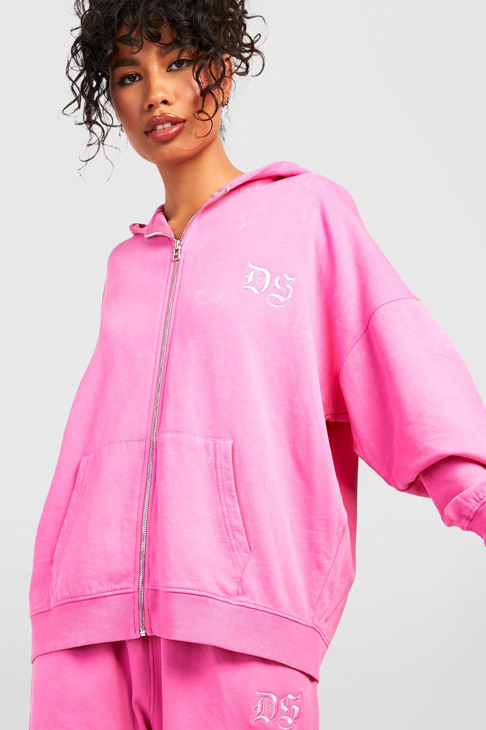 Pink acid best sale wash hoodie