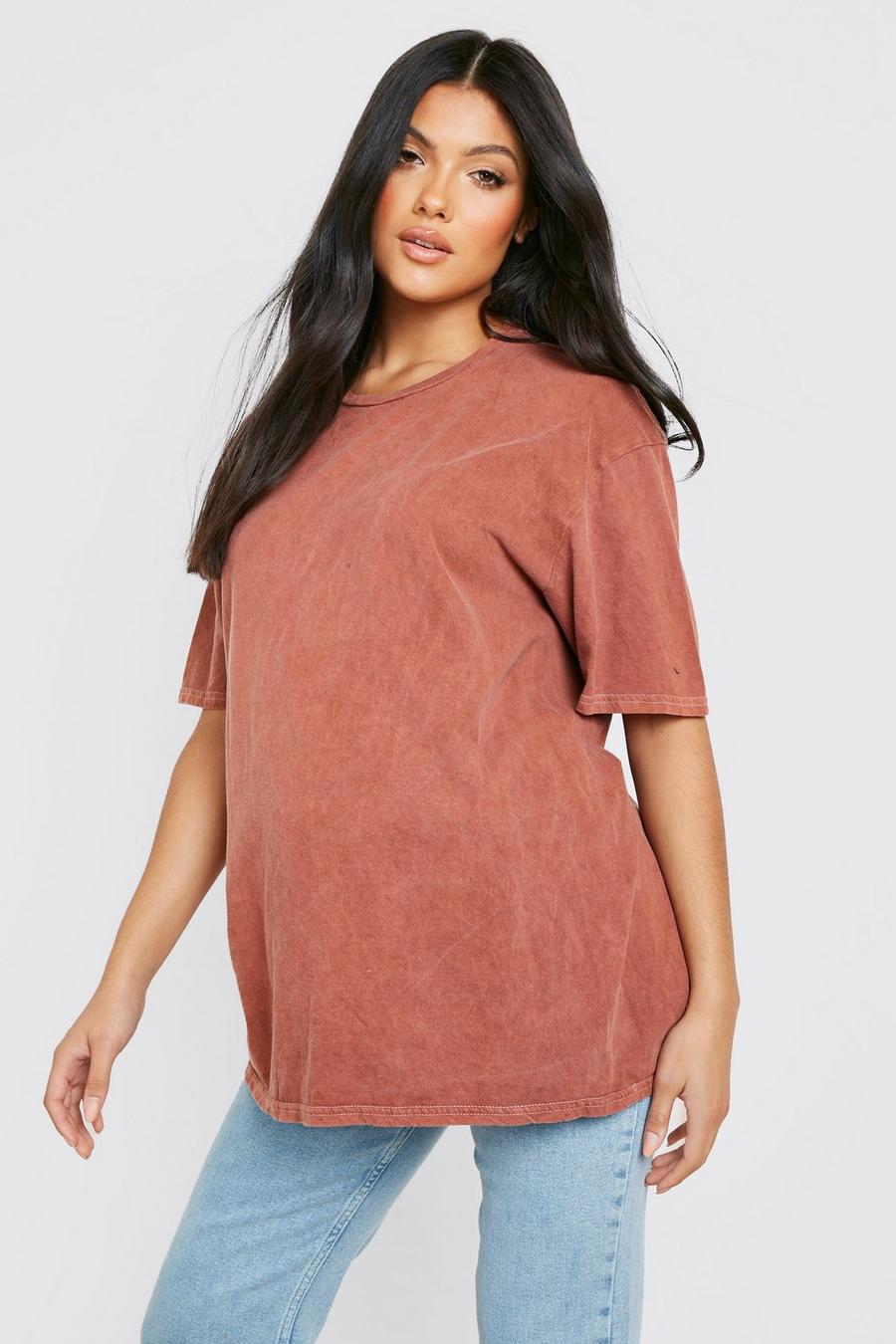 Rust Maternity Washed T-shirt image number 1