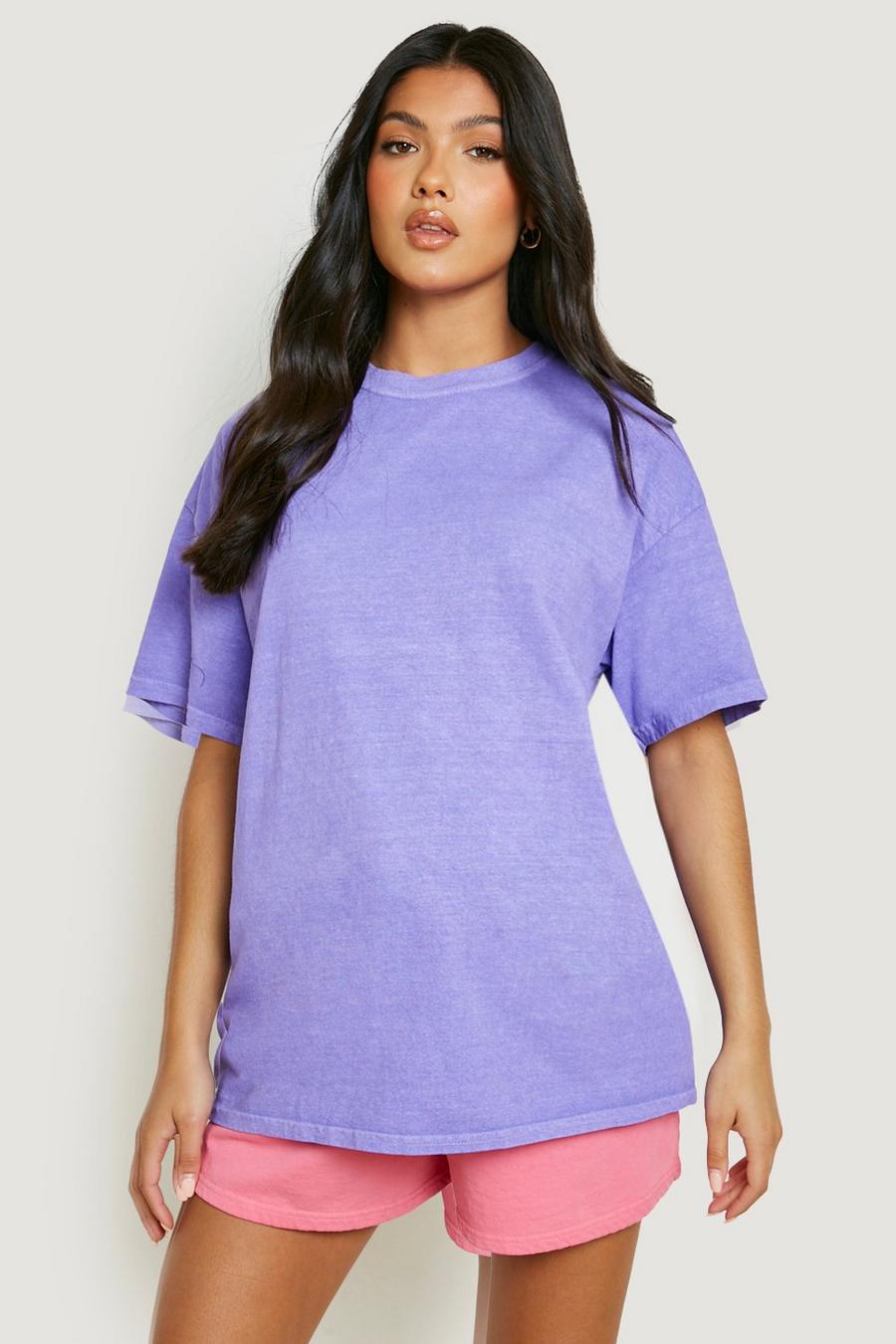 Purple violett Zwangerschap Gebleekt T-Shirt
