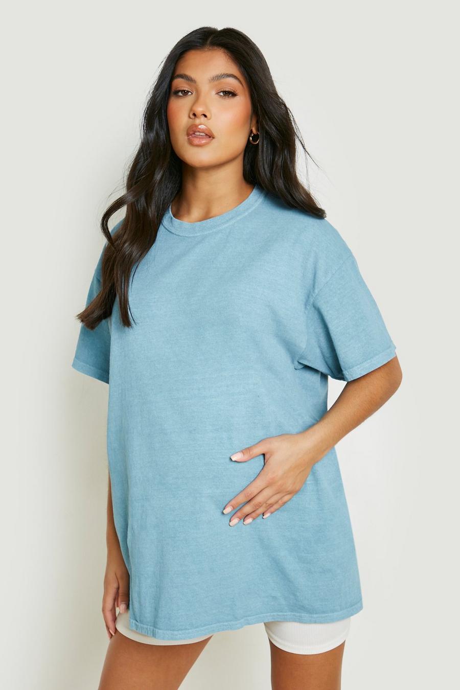 Slate blue Maternity Washed T-shirt
