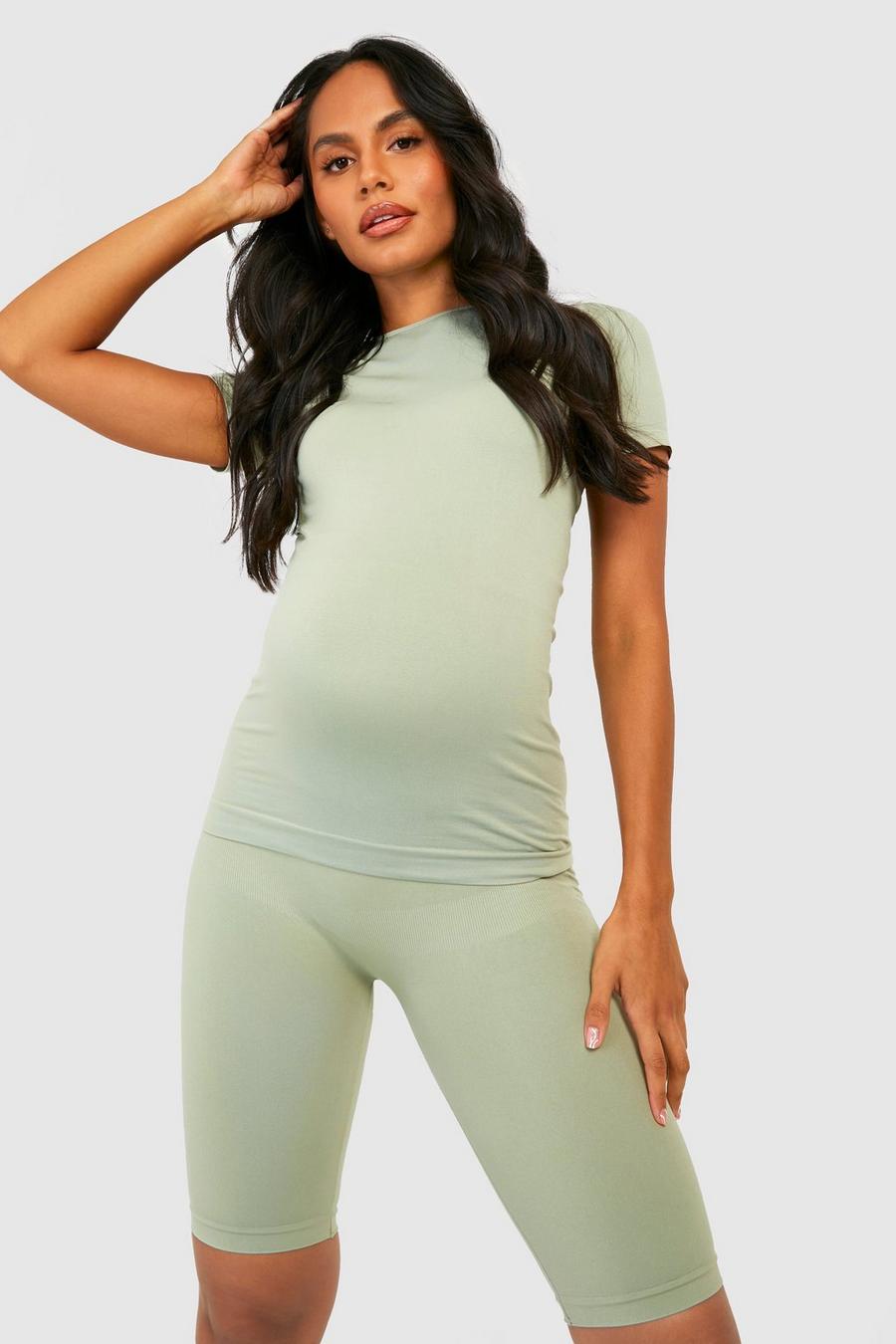 Sage Maternity Active Seamless Cycling Shorts image number 1