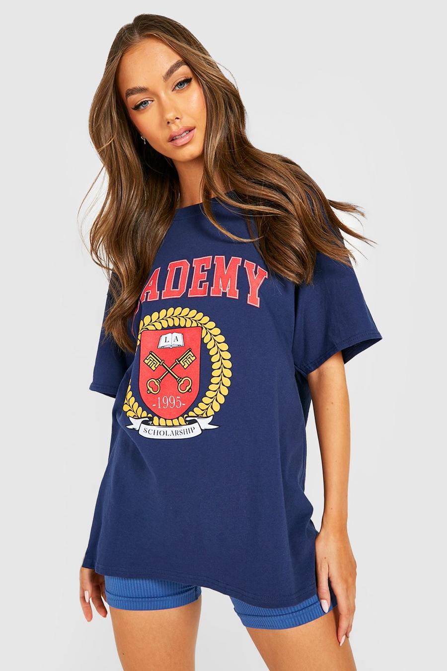 T-shirt oversize à slogan Academy Sport, Navy image number 1